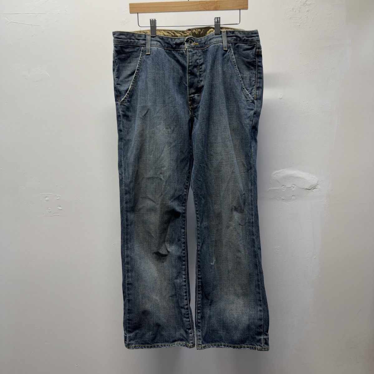 Vintage Banana Republic Faded Jeans ERD Grunge Chrome Mud Wash Size US 36 / EU 52 - 1 Thumbnail