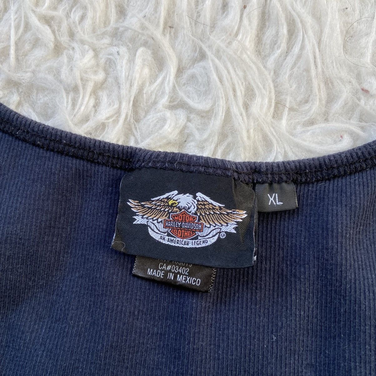 Harley Davidson 📌 Vintage Cropped Harley Davidson Rhinestones Tank Top Size XL / US 12-14 / IT 48-50 - 4 Thumbnail
