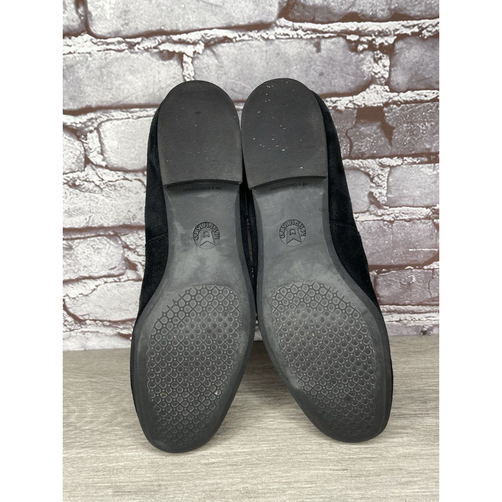 Mephisto Mephisto Air-Relax Black Suede Leather Rhinestone Heel Loafe Size US 10 / IT 40 - 9 Thumbnail