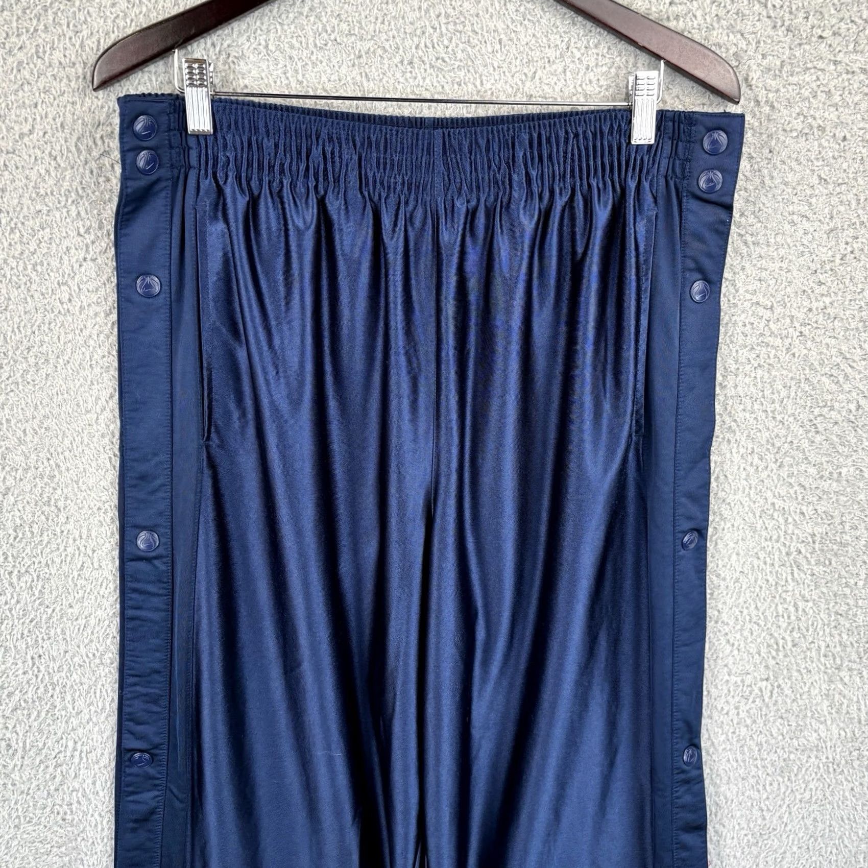 Nike Nike Shiny Dazzle Break Away Pants Mens XL Navy Baggy Vintage 90s Y2K Basketball Track Pants Size US 36 / EU 52 - 2 Thumbnail