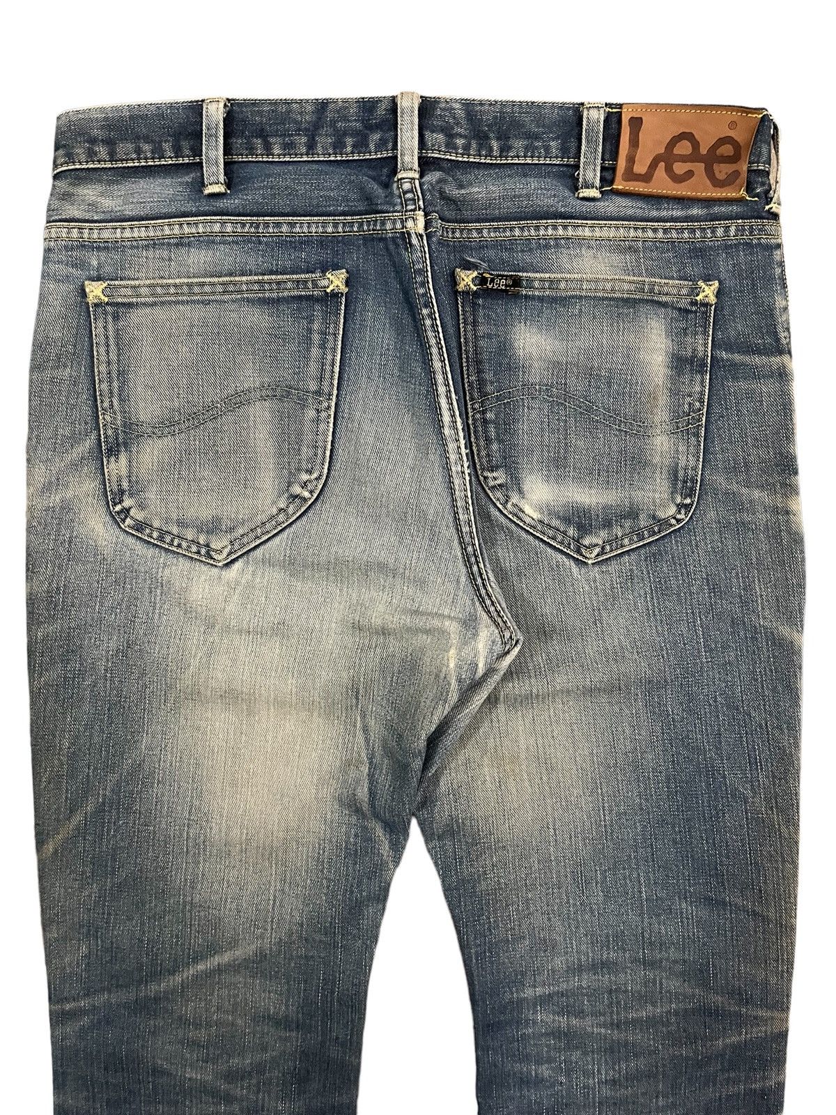 Lee Vintage Lee Denim Yellow Mud Washed Distressed Flare Jeans Size US 34 / EU 50 - 4 Thumbnail