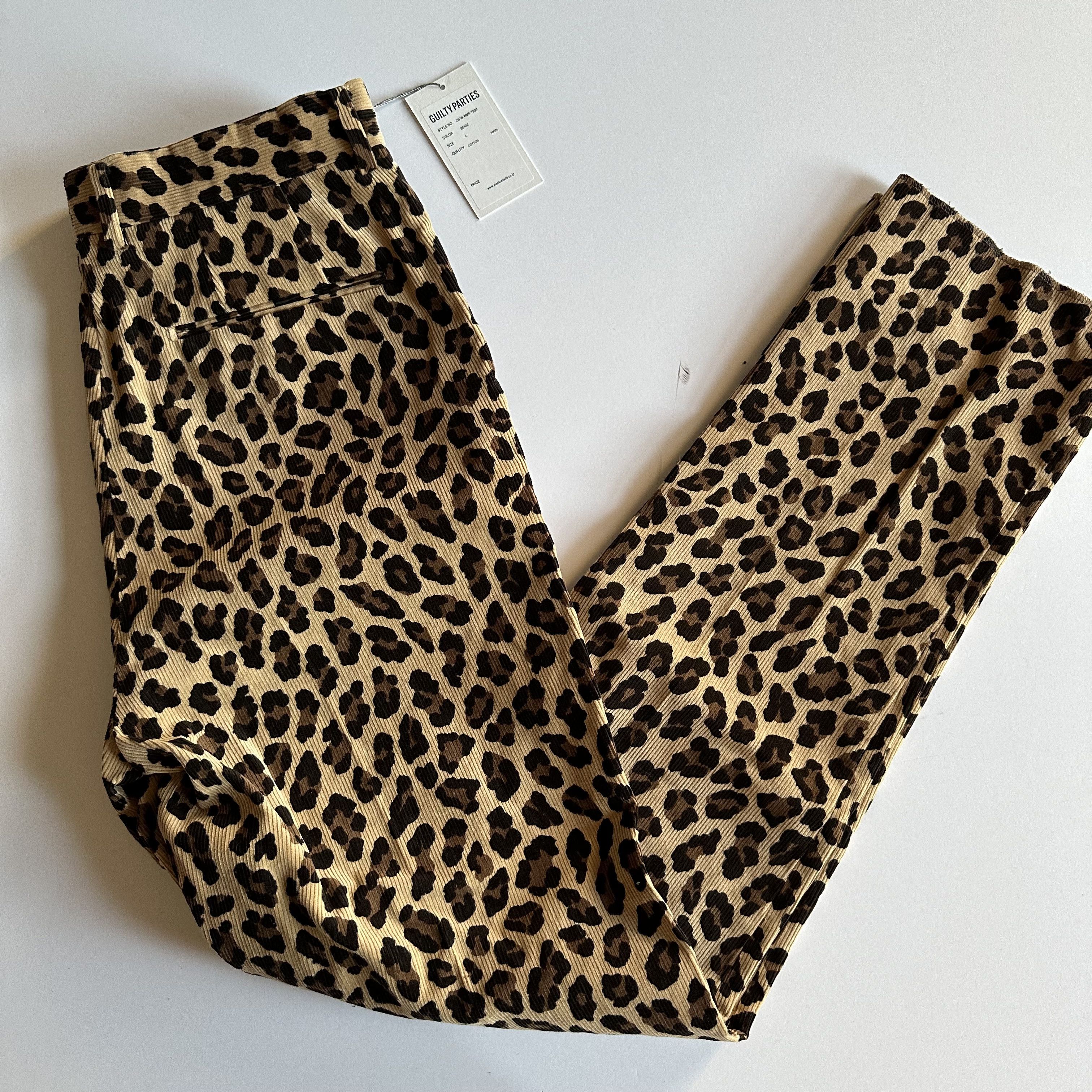 Wacko Maria WACKO MARIA Pleated Leopard-Print Cotton Corduroy Trousers Size US 34 / EU 50 - 2 Thumbnail
