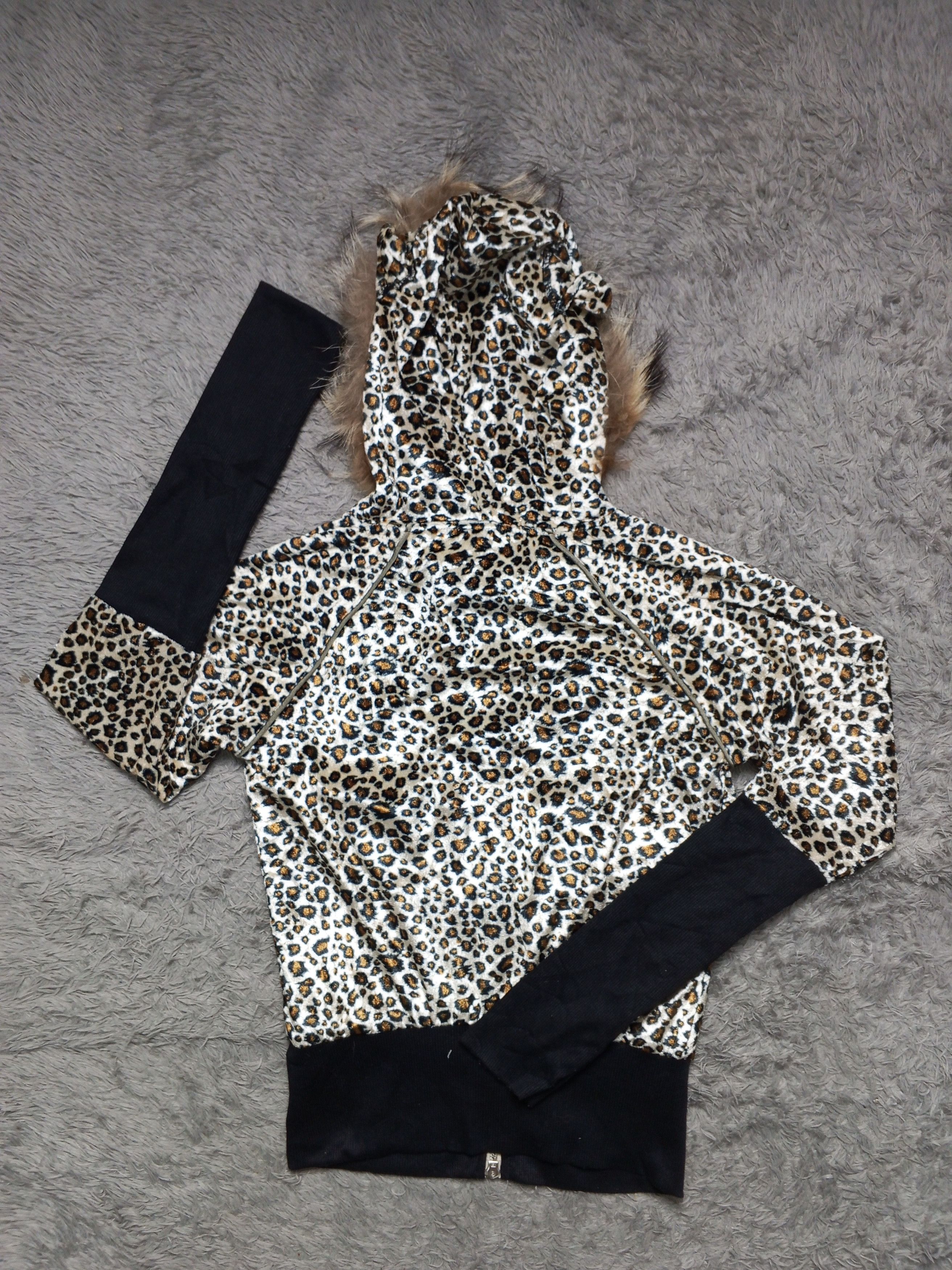 Japanese Brand Japan Brand Leopard harajuku Style Fur Hoodie Size S / US 4 / IT 40 - 9 Thumbnail