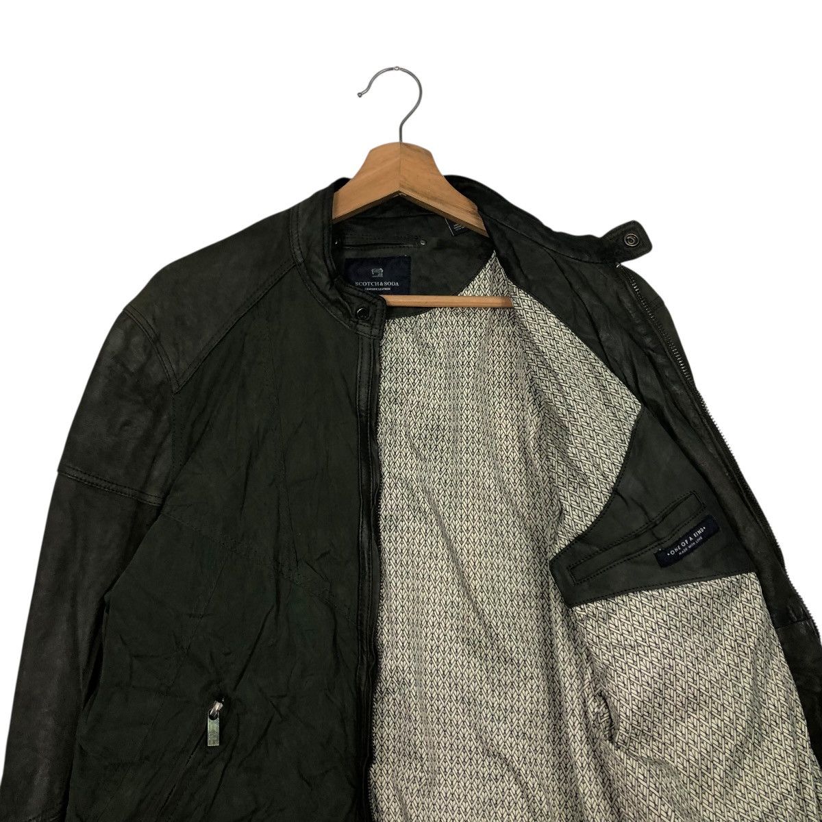 Scotch & Soda 🔥VINTAGE GENUINE LEATHER JACKET BIKER MADE WITH LOVE Size US M / EU 48-50 / 2 - 14 Thumbnail