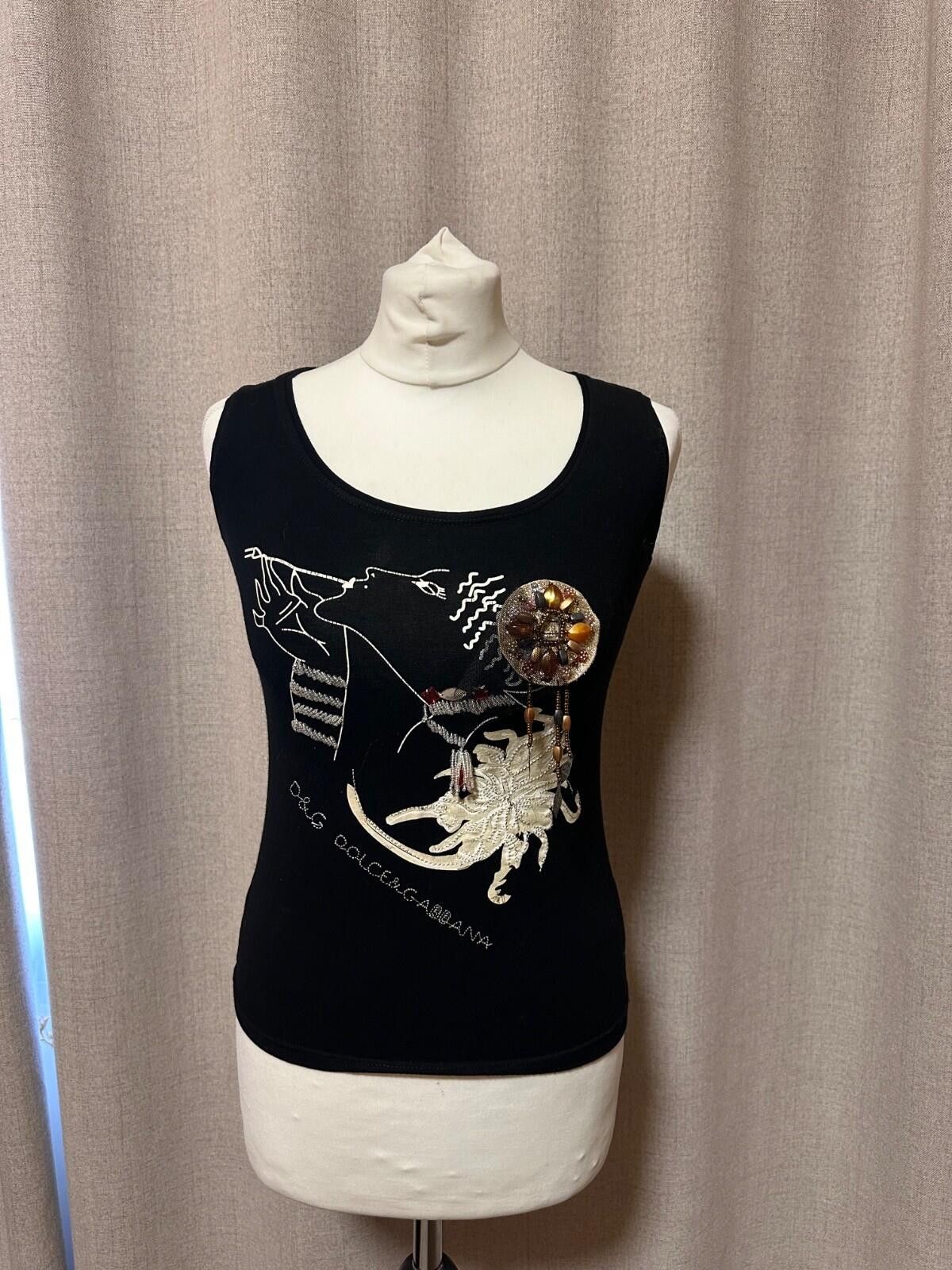 Dolce & Gabbana Vintage Tank Top Dolce Gabbana Sz L Womens Size L / US 10 / IT 46 - 1 Thumbnail