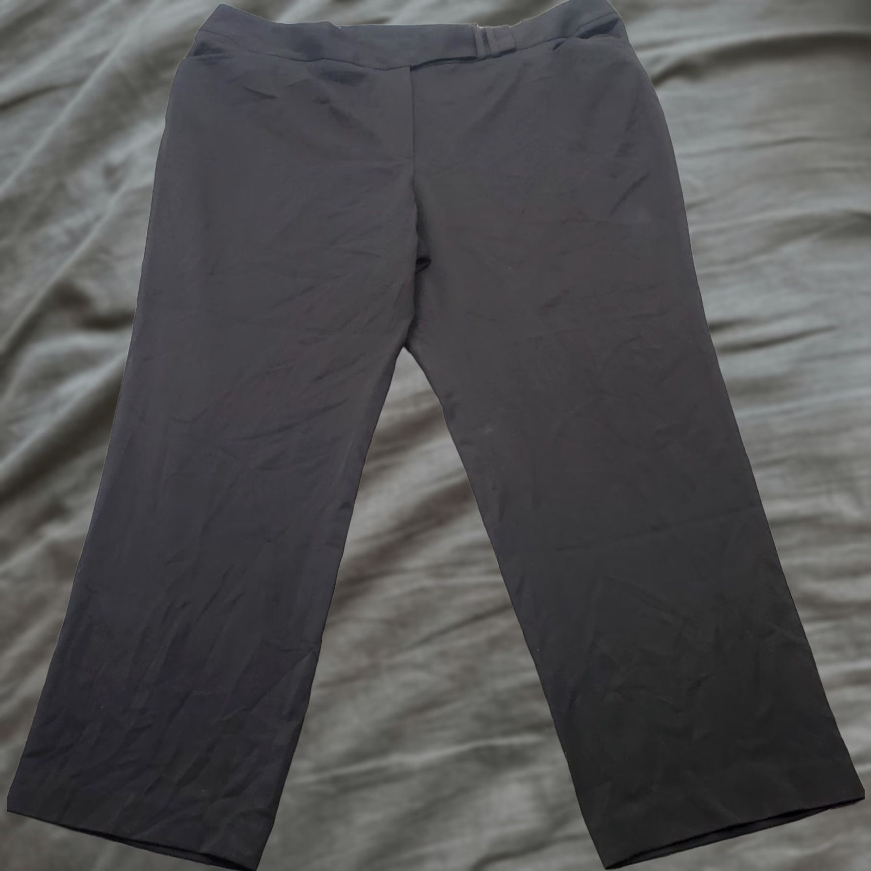 Vintage Lane Bryant Pants Womens 24 Black Stretch Career High Waisted Straight Pants Womens 24 Black Stretch Career High Waisted Straight Size 42" / US 20 - 1 Thumbnail