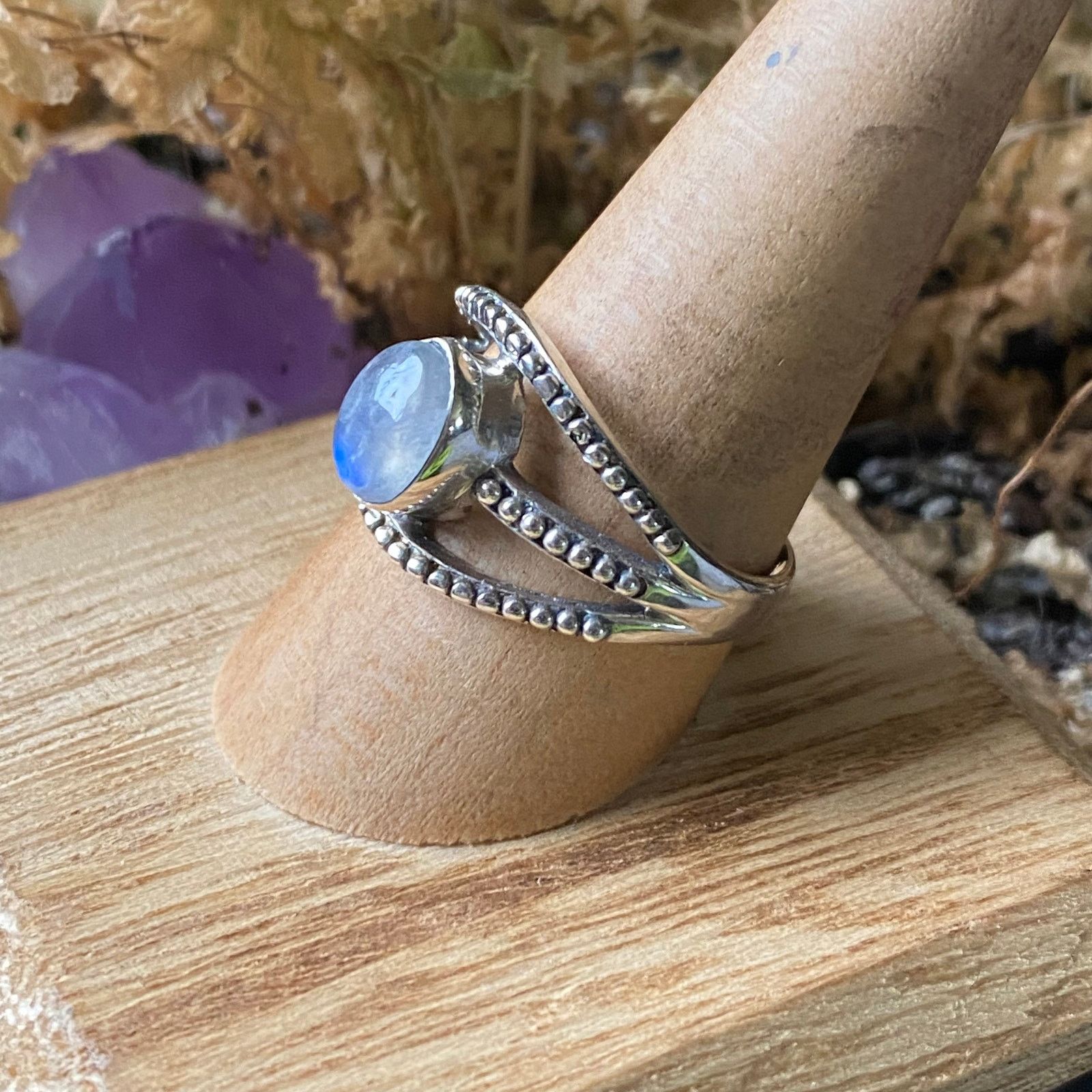 The Unbranded Brand Moonstone Sterling Silver Ring Size 9 Size ONE SIZE - 5 Thumbnail