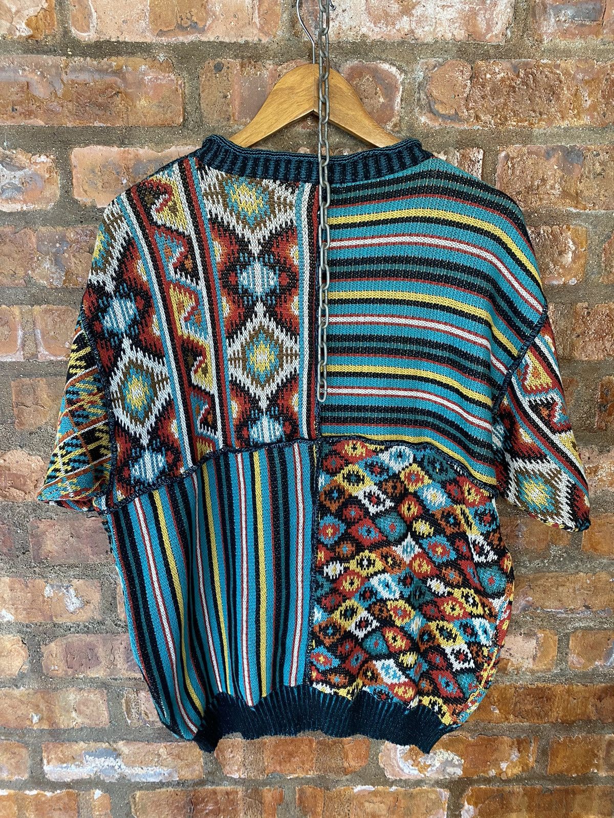 Yoshiyuki Konishi 1980sYoshiyuki Konishi FICCE iconic patchwork knit Size US L / EU 52-54 / 3 - 12 Thumbnail