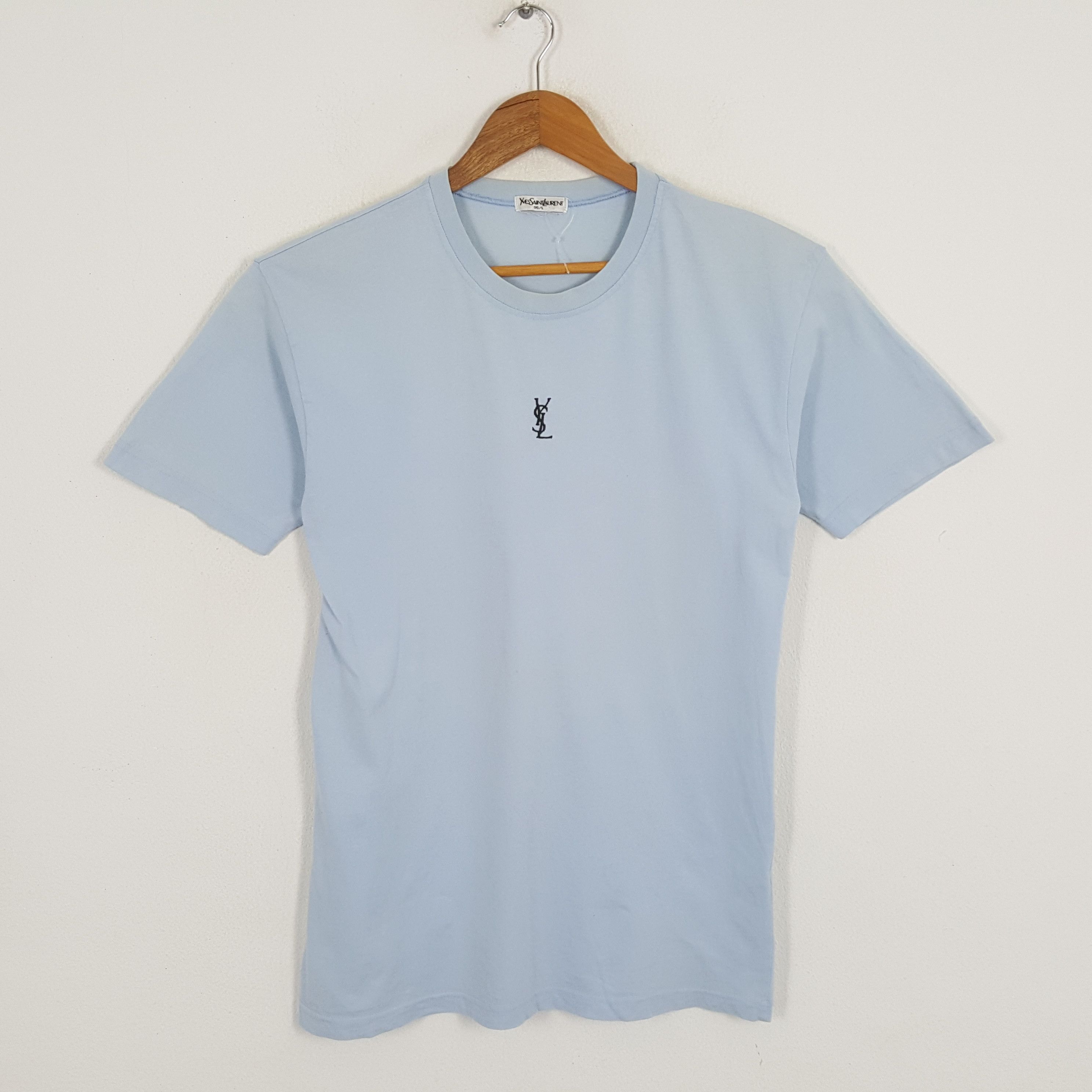 Vintage × Yves Saint Laurent Vintage YVES SAINT LAURENT Italian Brand Small Logo T-Shirts Size US M / EU 48-50 / 2 - 1 Thumbnail