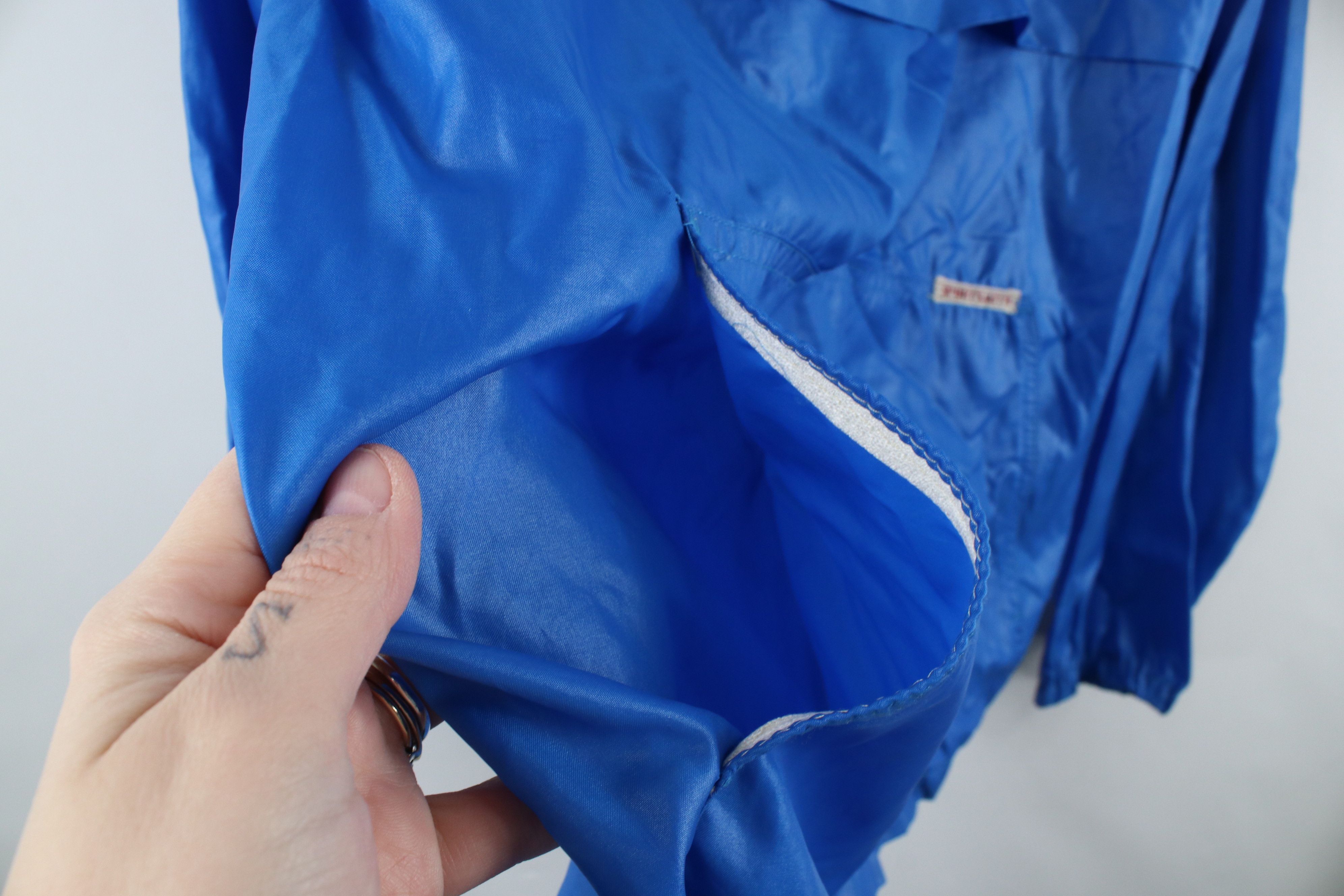 Vintage Vintage 70s 80s Streetwear Mills Packable Anorak Jacket Blue Size US M / EU 48-50 / 2 - 8 Thumbnail