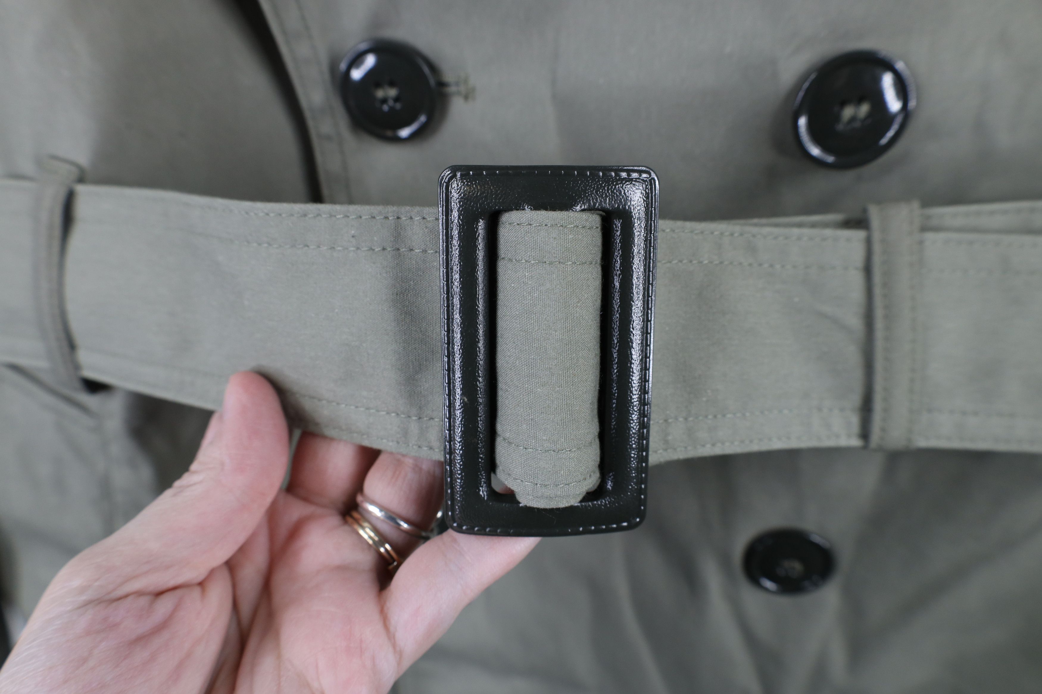 Vintage Vintage 90s Military Trench Coat Rain Jacket Pewter USA Size US L / EU 52-54 / 3 - 7 Thumbnail