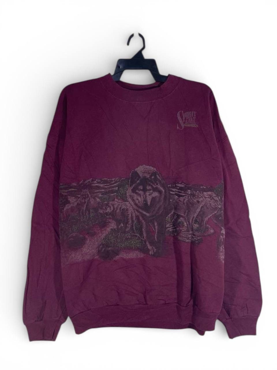 Vintage 90s wolf vagabond wild animal sweatshirt size 2XL