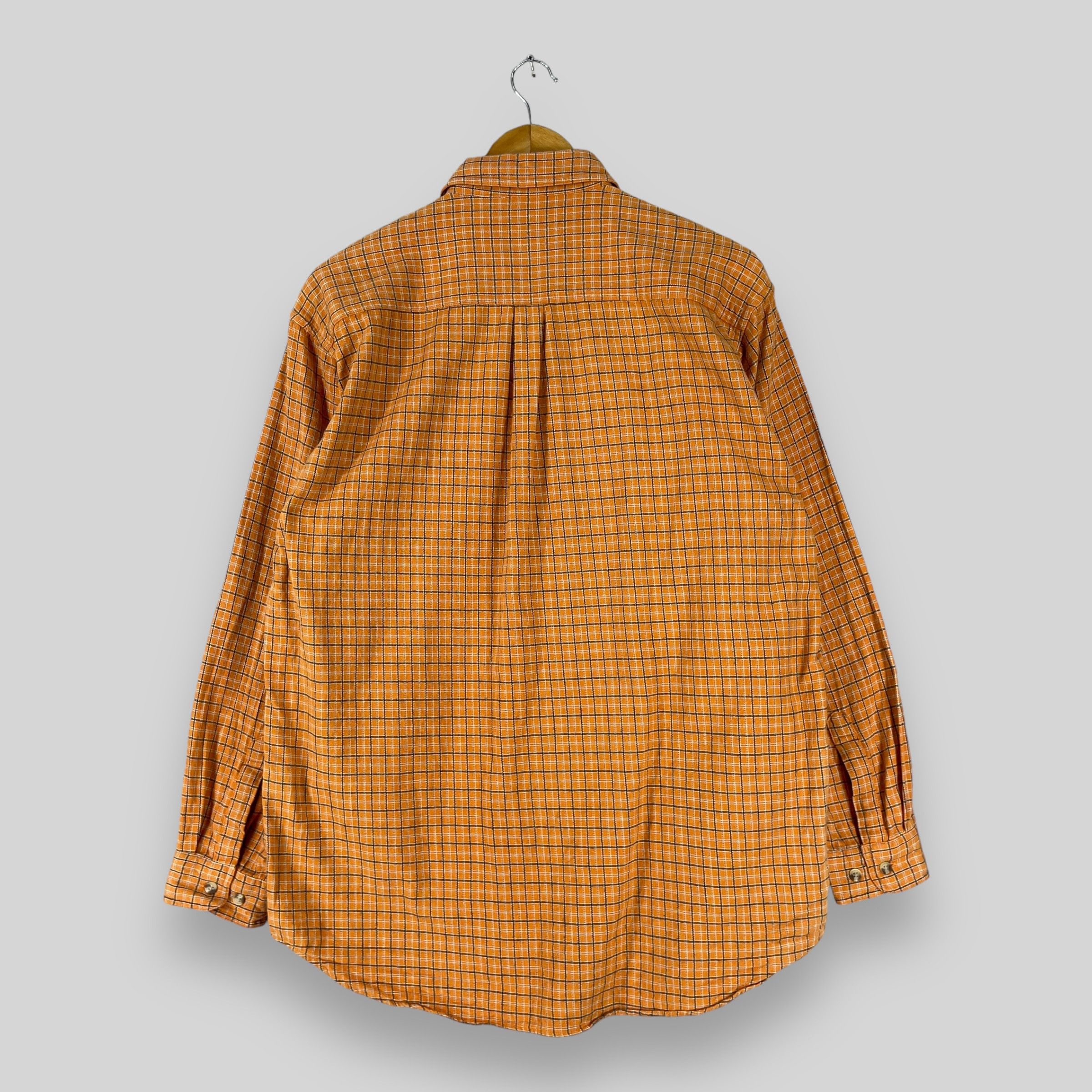 Converse Vintage 1990s CONVERSE Plaid Checkered Orange Flannel Shirt Size US M / EU 48-50 / 2 - 9 Thumbnail