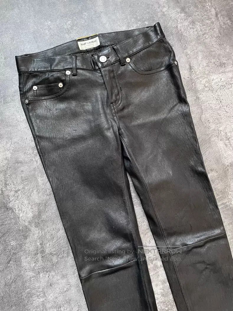 Saint Laurent Paris Saint Laurent Paris size F38 Basic Leather Pants Size US 26 / EU 42 - 2 Thumbnail