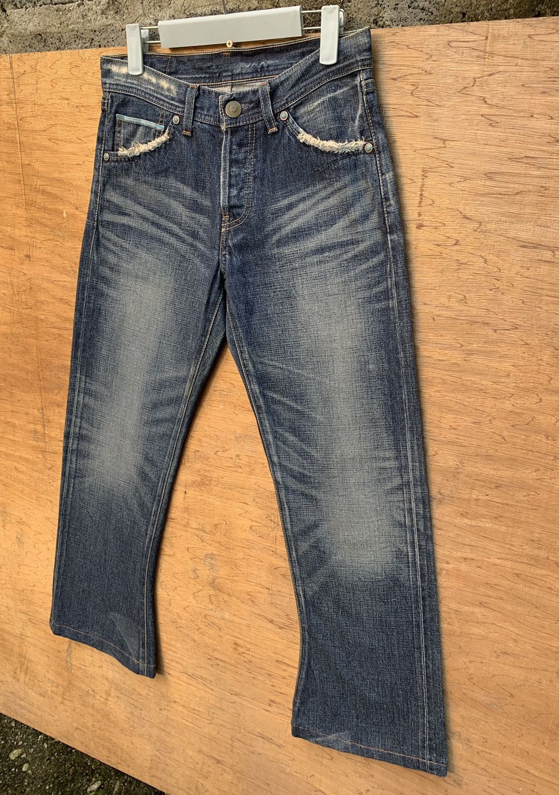 Levi's 🔥🔥 Levis Selvedge Blue Line Curve Bootcut Denim Jeans Size US 28 / EU 44 - 4 Thumbnail