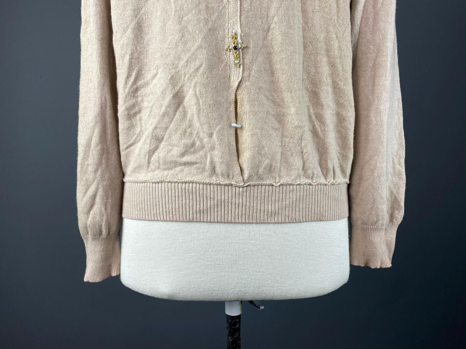Designer Elisa Cavaletti Sono Italiano BeigeSoft Wool Size XXL 2XL Size XXL / US 16-18 / IT 52-54 - 6 Thumbnail