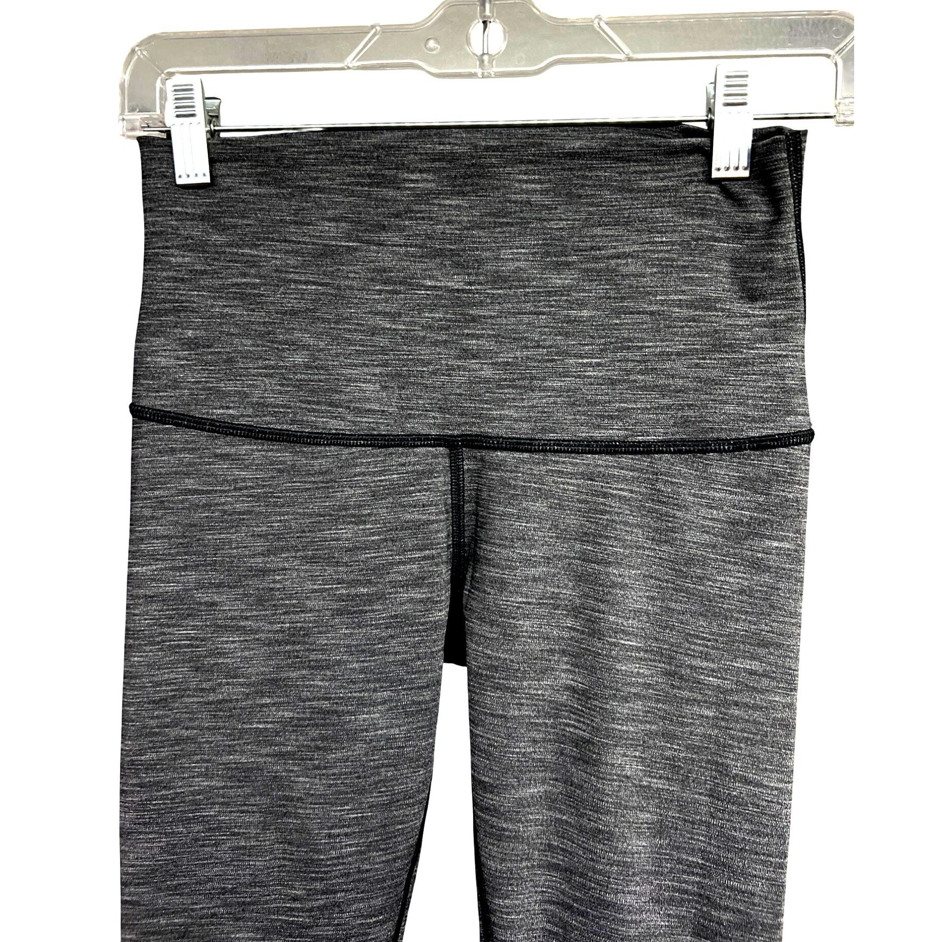 Lululemon Lululemon Womens Wunder Under Crop Luon Ripple Heather Black Size 26" / US 2 / IT 38 - 6 Thumbnail
