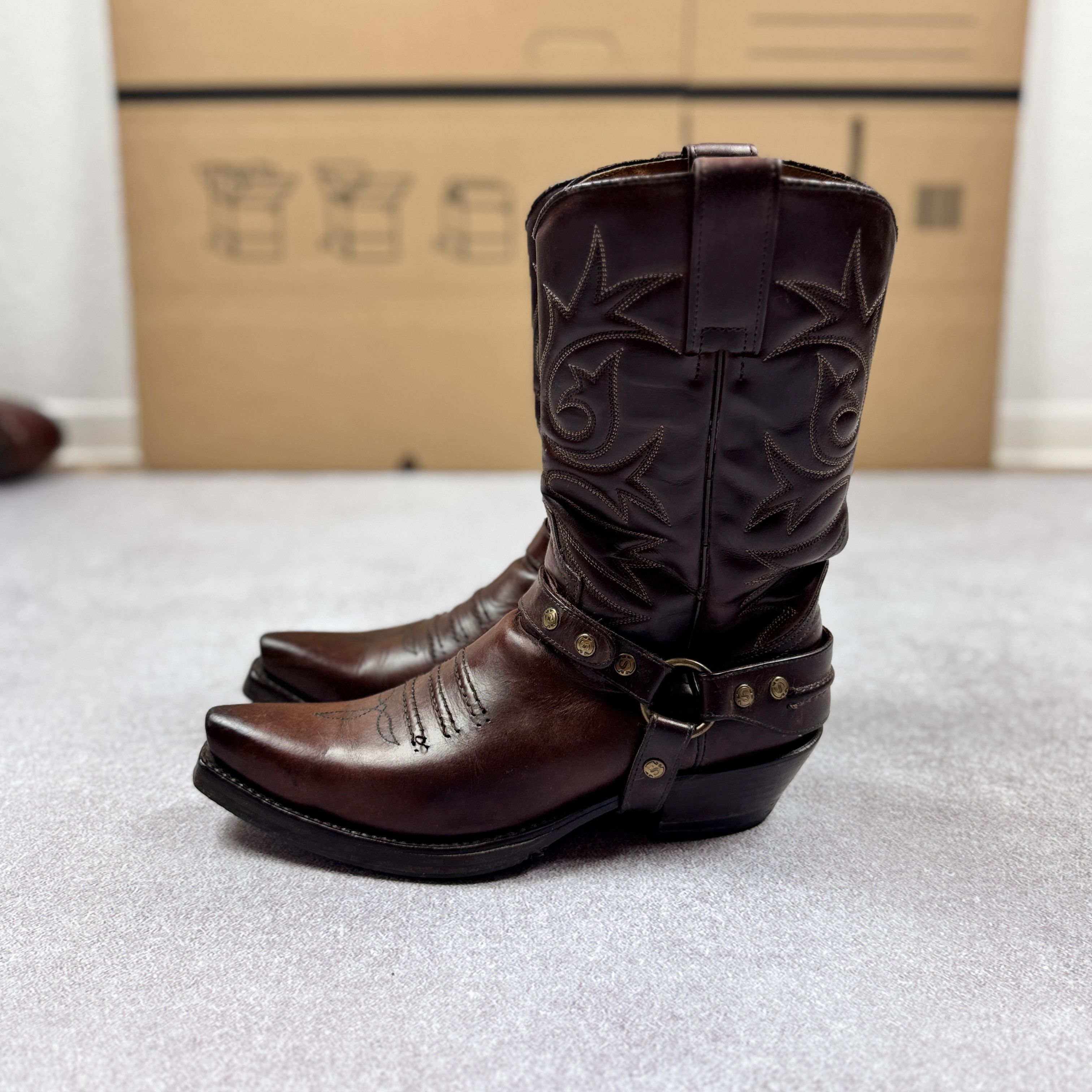 Sendra Sendra Biker Cowboy Western Leather Boots 4672 Size 41 26cm Size US 8 / EU 41 - 8 Thumbnail