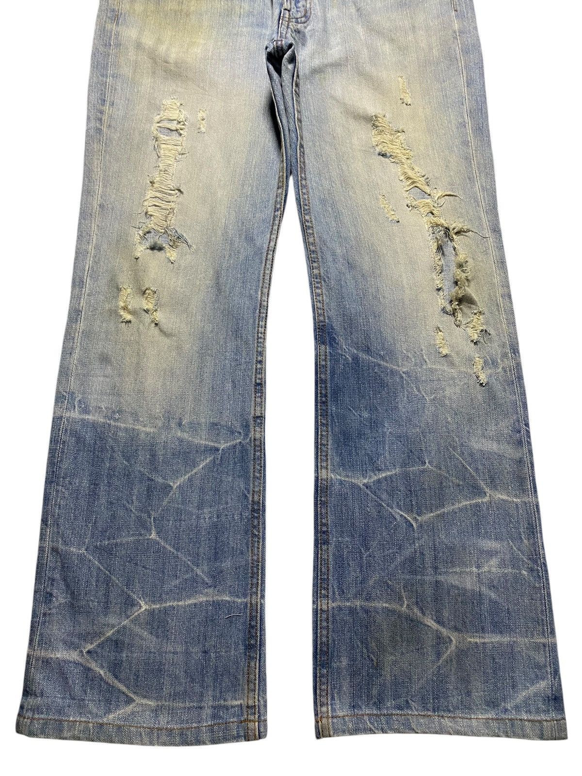 Japanese Brand Distressed Denim with Silver Cros Thunder Bootcut Jeans Size US 32 / EU 48 - 5 Thumbnail