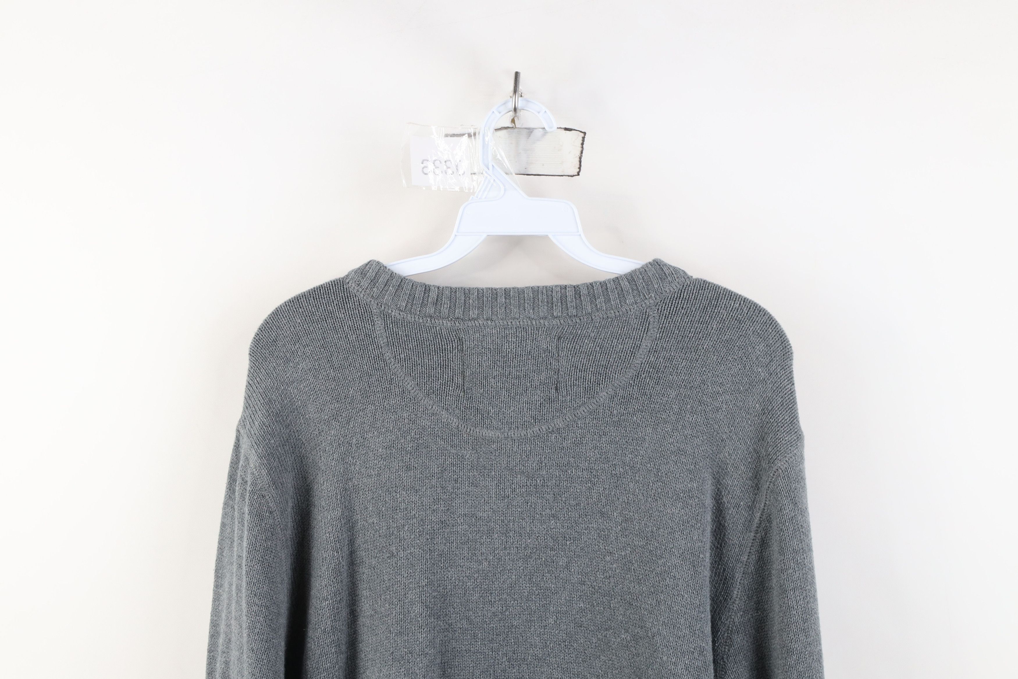 Eddie Bauer Vintage Eddie Bauer Cotton Ribbed Knit Crewneck Sweater Gray Size US XL / EU 56 / 4 - 8 Thumbnail