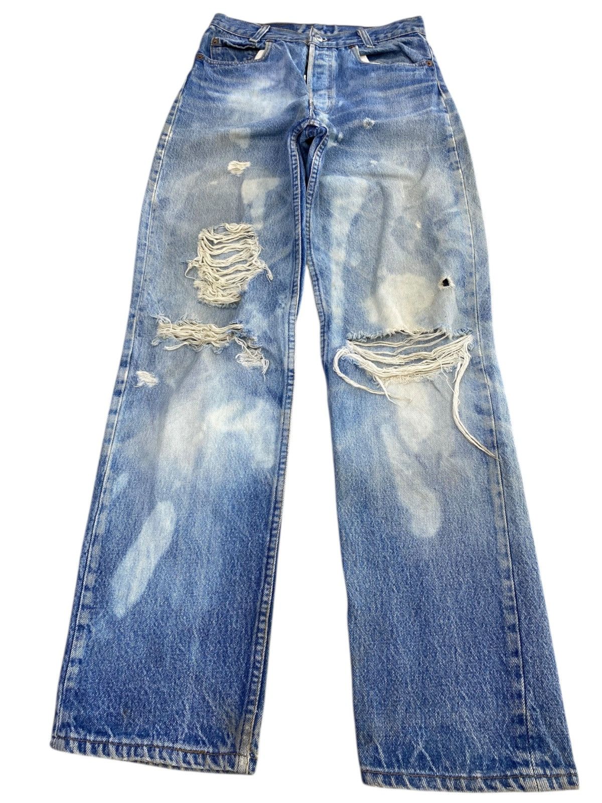 Levi's Levi’s Acid Wash Distressed Style Loose Jeans Size US 27 - 1 Thumbnail