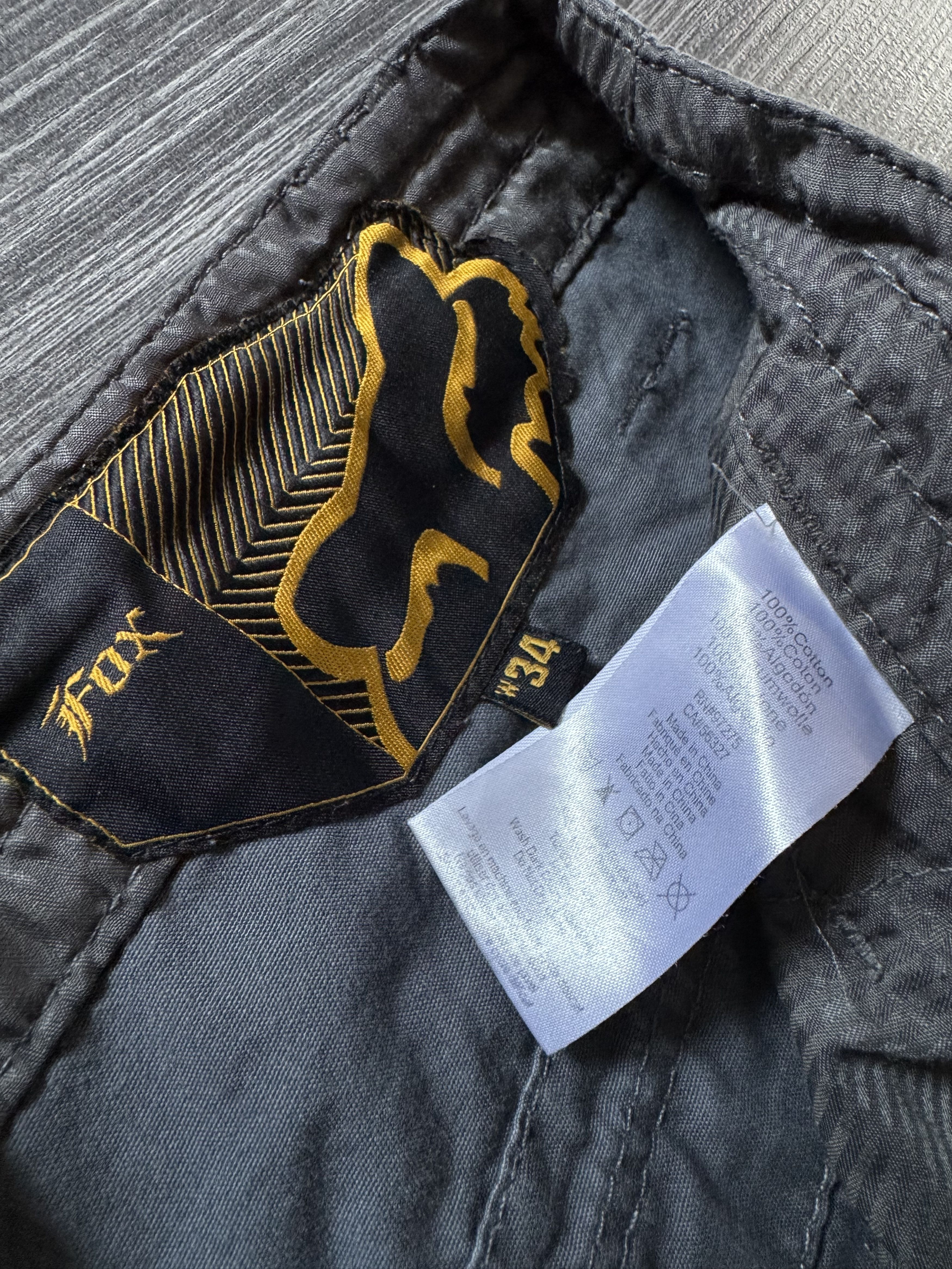 Fox Racing × Vintage Crazy Baggy Fox Racing Camo Cargo Shorts Y2K Motocross Size US 34 / EU 50 - 8 Thumbnail