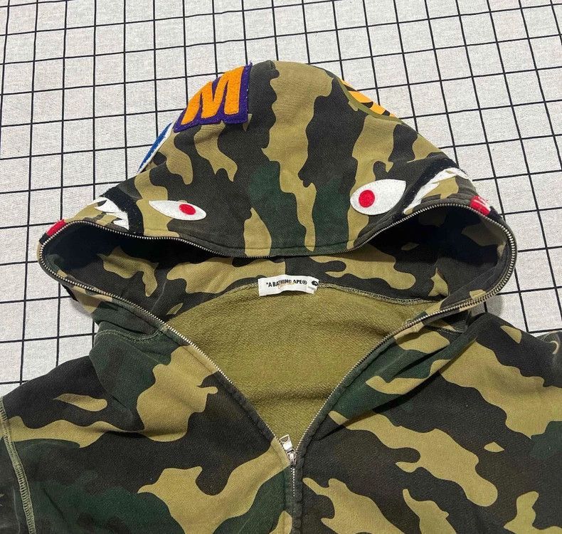 Bape BAPE Green Camo Shark Zip Hoodie-2508 Size US M / EU 48-50 / 2 - 4 Thumbnail