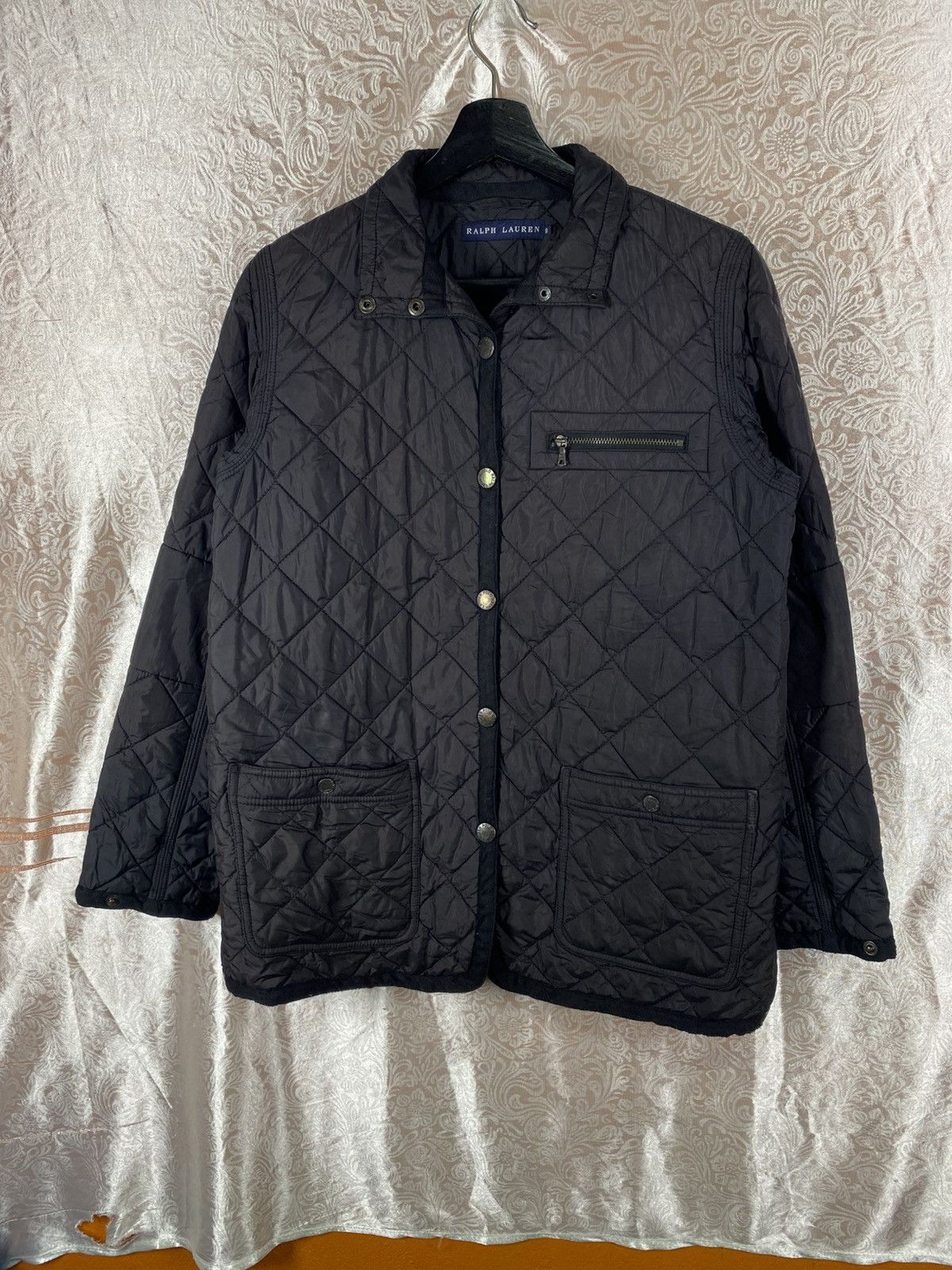 Ralph Lauren Vintage Ralph Lauren Navy Quilted Jacket Diamond Stitch Size M / US 6-8 / IT 42-44 - 3 Thumbnail