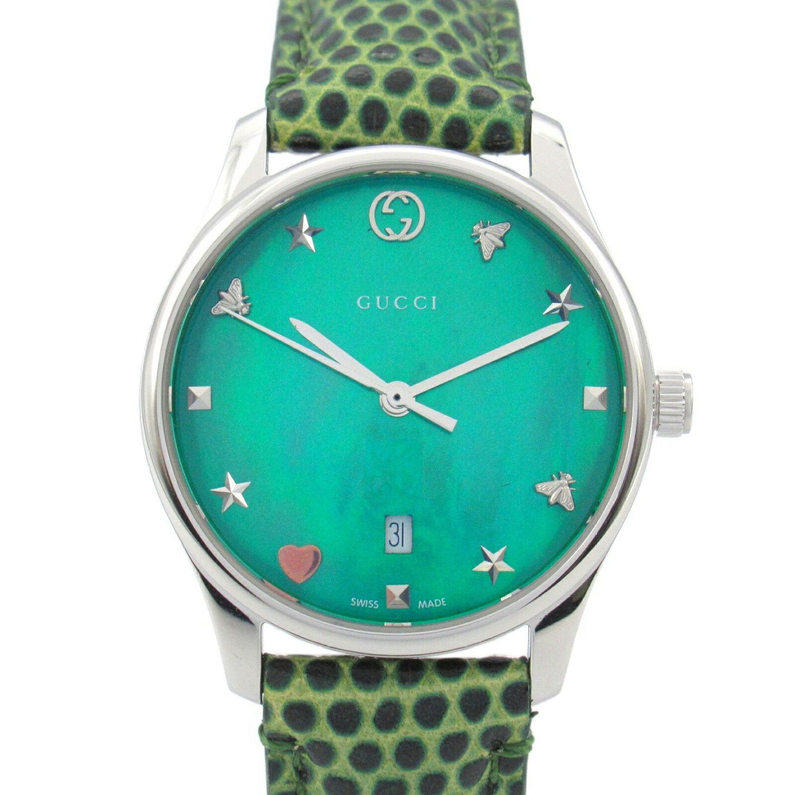 Gucci Gucci Gucci G-Timeless Stainless Steel Watch Metal Quartz 126.5 Size ONE SIZE - 1 Thumbnail