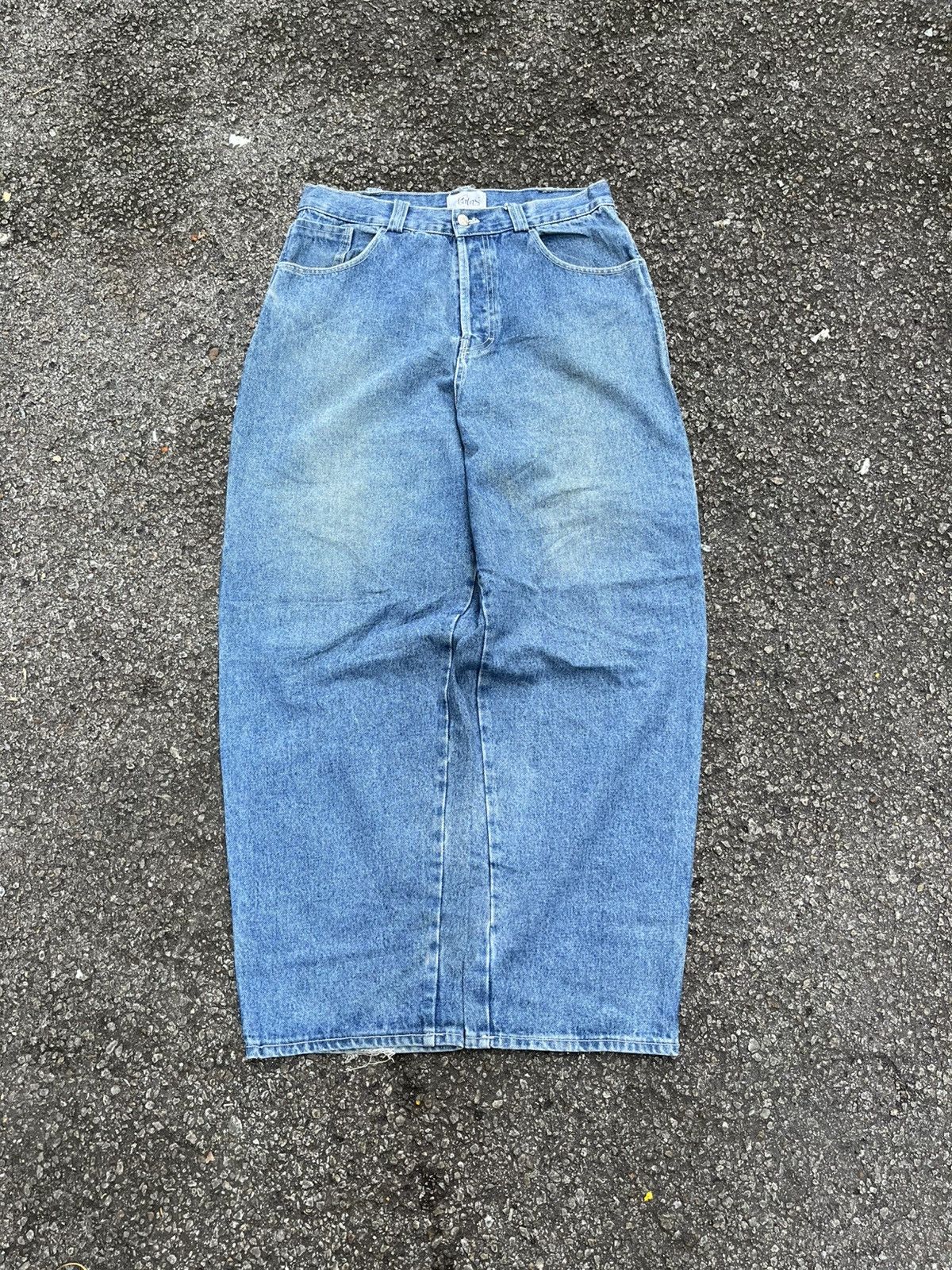 Southpole Baggy Jeans Multi Pocket Faded Blue Y2K Denim Skater Pants Size US 32 / EU 48 - 2 Thumbnail