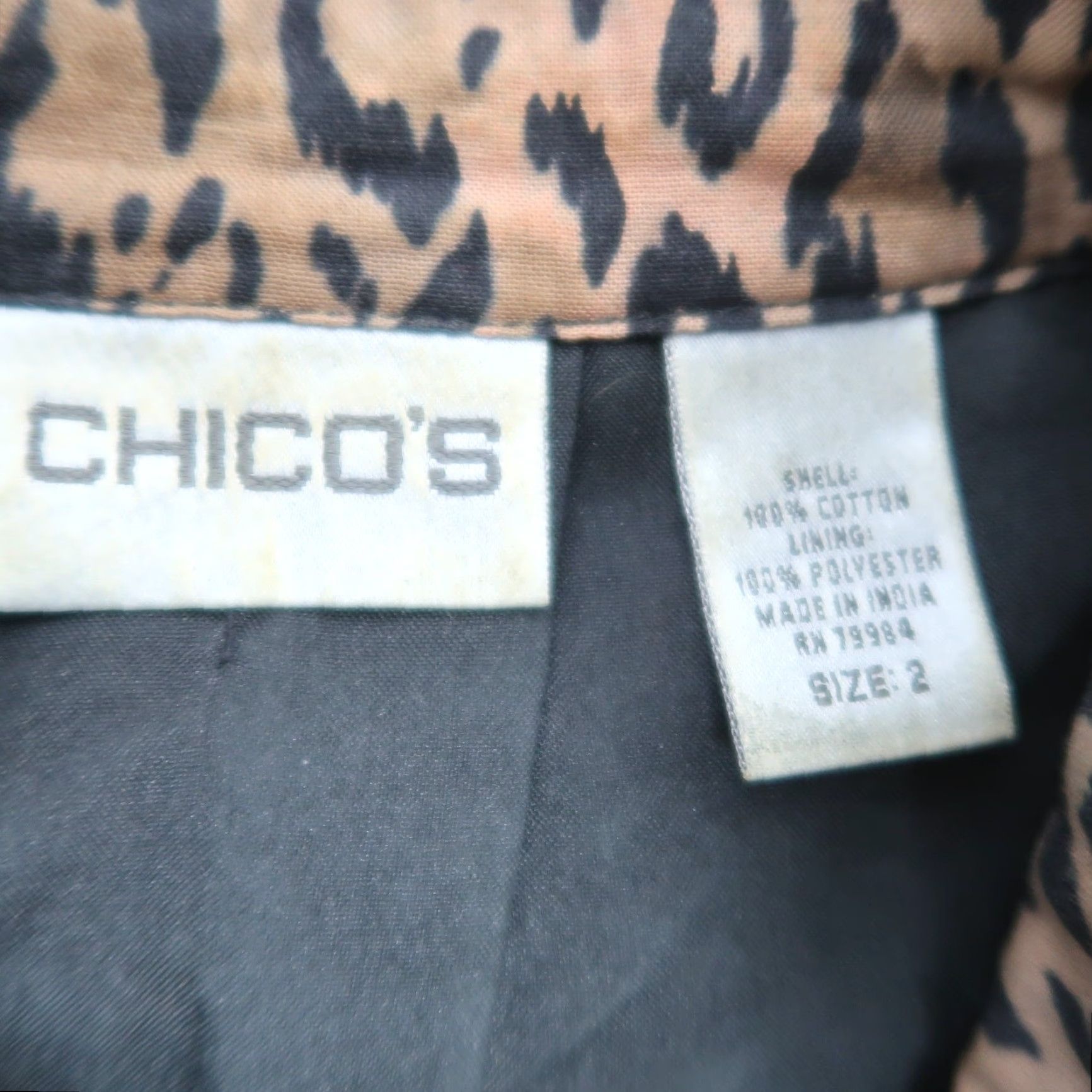 Vintage VINTAGE Chico's Leopard Sequin Jacket Leather? No, Cotton Short Jacket 90s Woman L Brown Black Sequin Button Front 2 / Large Girls Womens Mens? Size L / US 10 / IT 46 - 5 Thumbnail