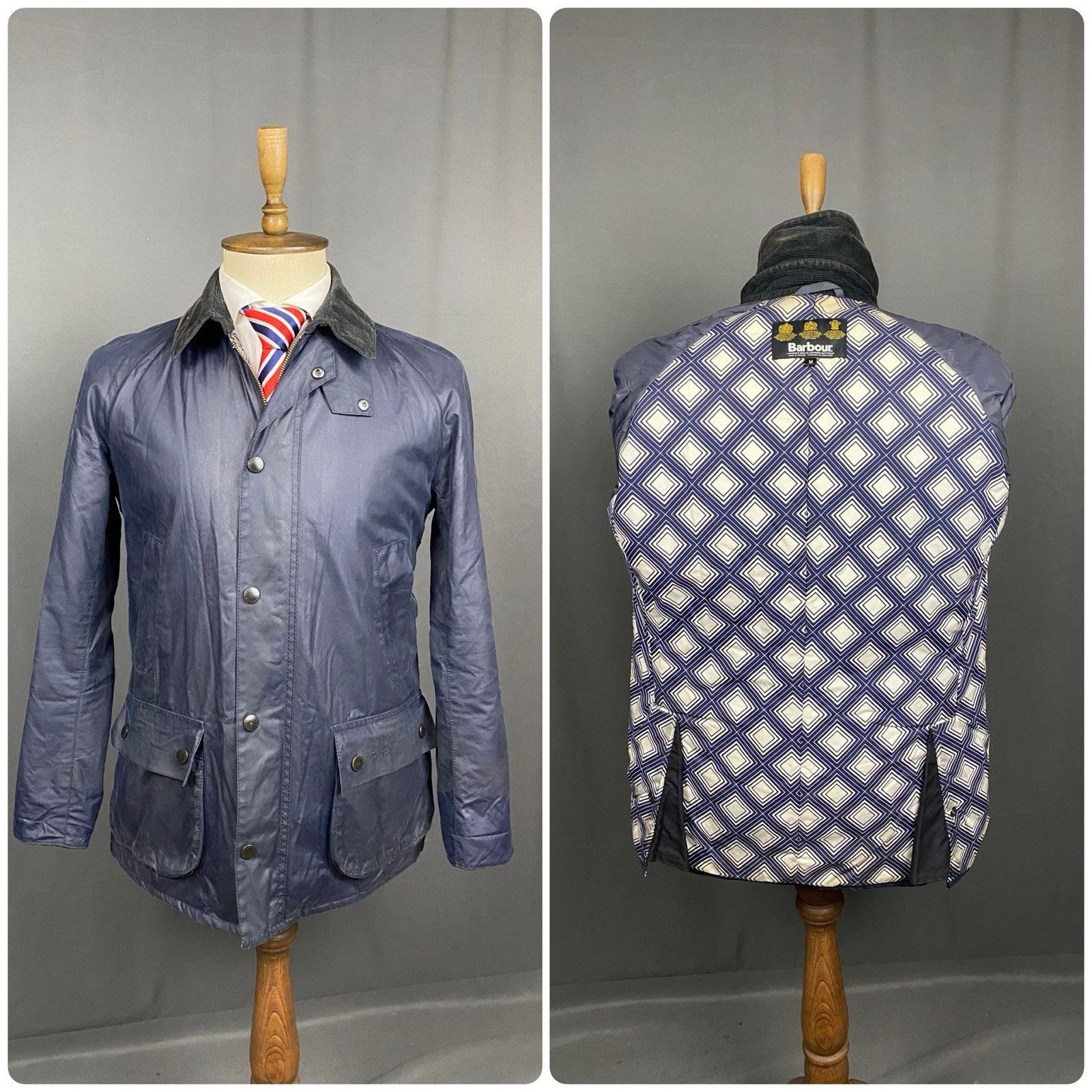 Barbour Barbour x John Lewis Ashbyton Blue Waxed Motorcycle Multipoc Size US M / EU 48-50 / 2 - 1 Thumbnail
