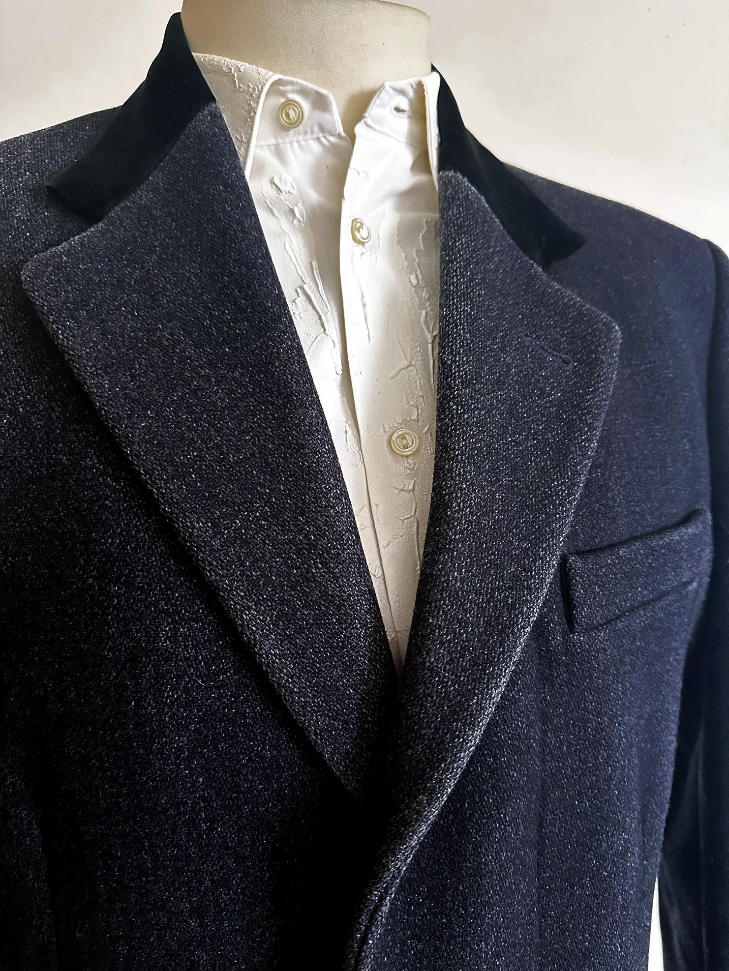 Maison Margiela Topcoat with Velvet Collar A/W 2002/03 Size US M / EU 48-50 / 2 - 3 Thumbnail