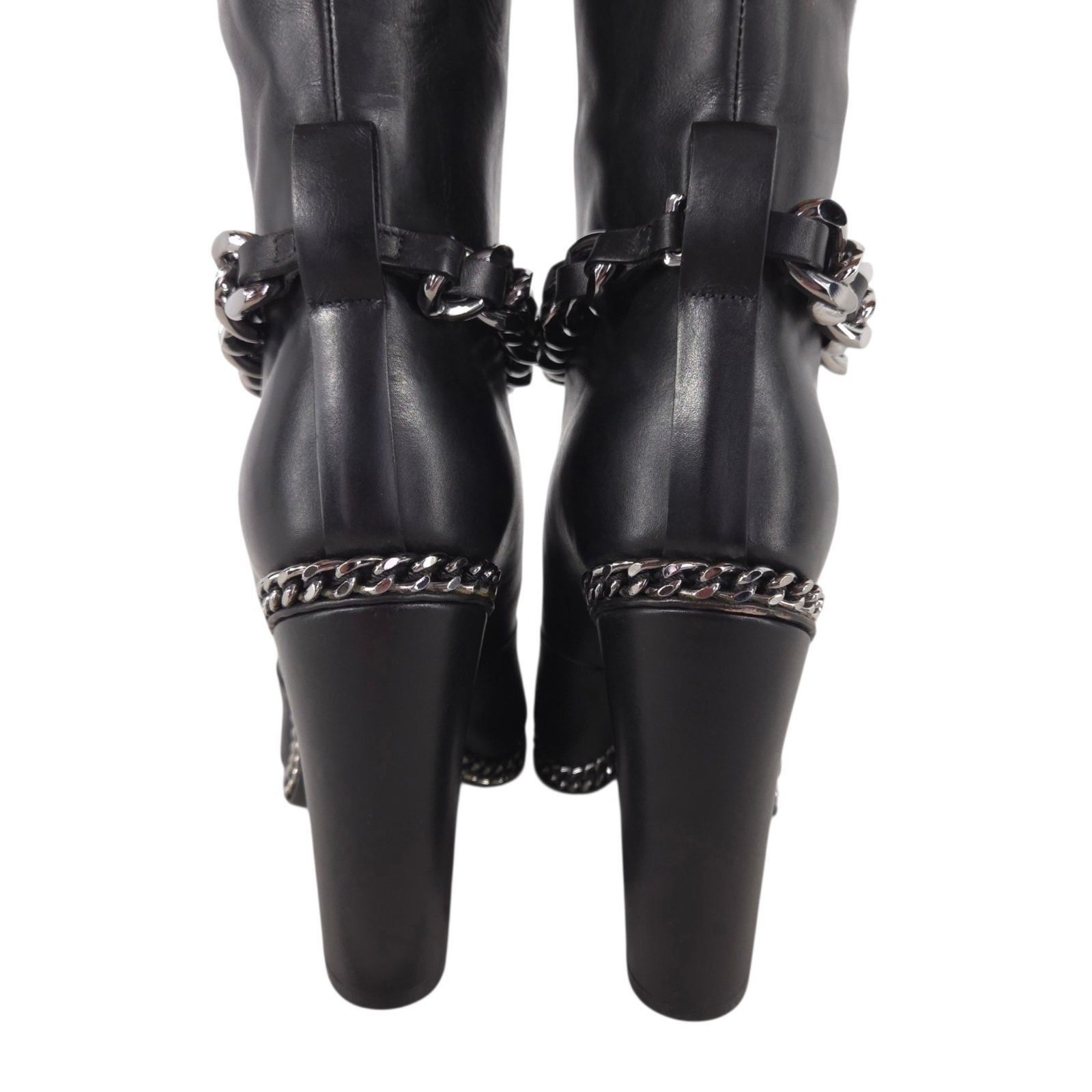 Balmain Balmain Chain Peep Toe Over The Knee Boots US 7.5 IT 37.5 W Size US 7.5 / IT 37.5 - 8 Thumbnail