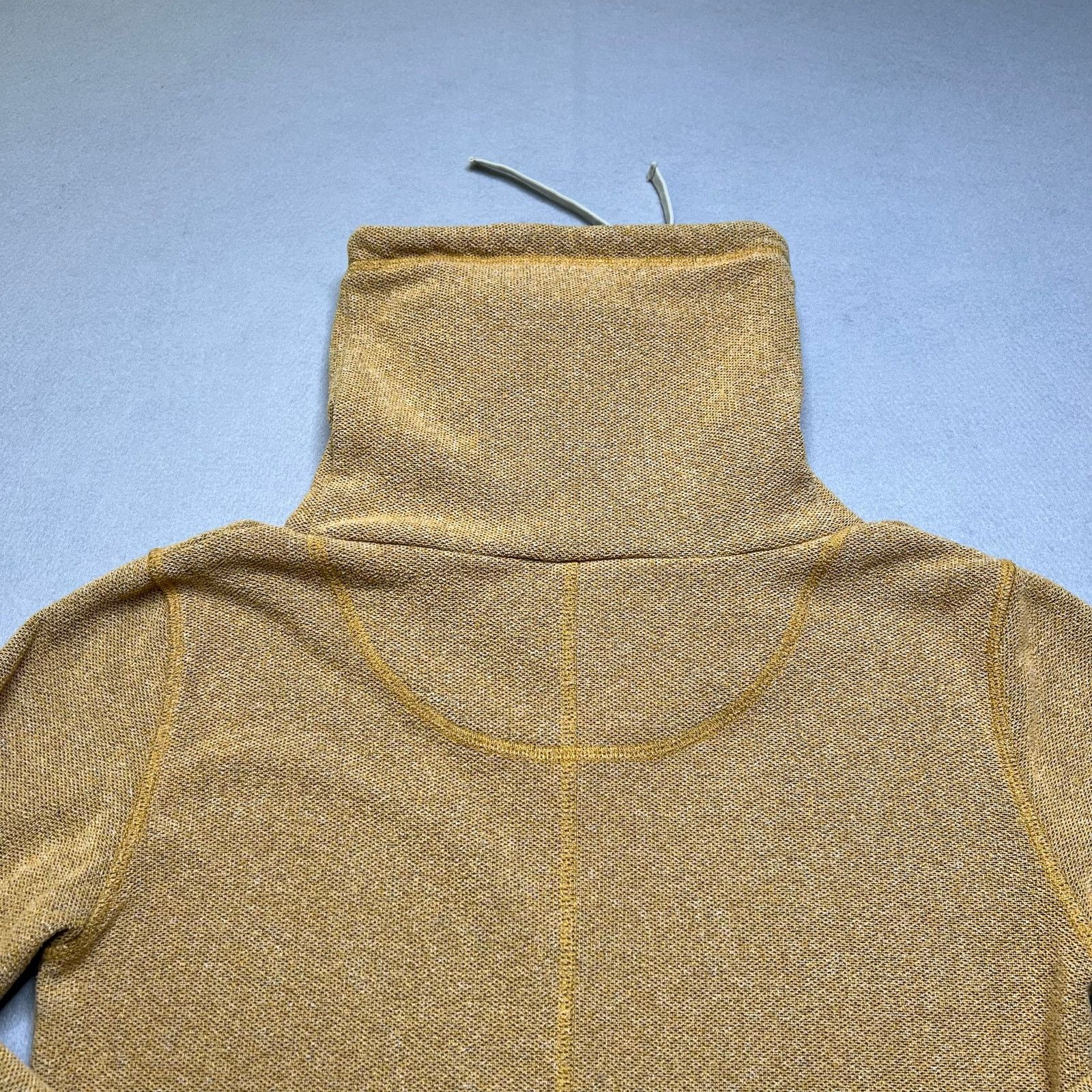 Vintage Deso Hoodie Womens Medium Mustard Cowl Neck Made in USA boho Size M / US 6-8 / IT 42-44 - 9 Thumbnail