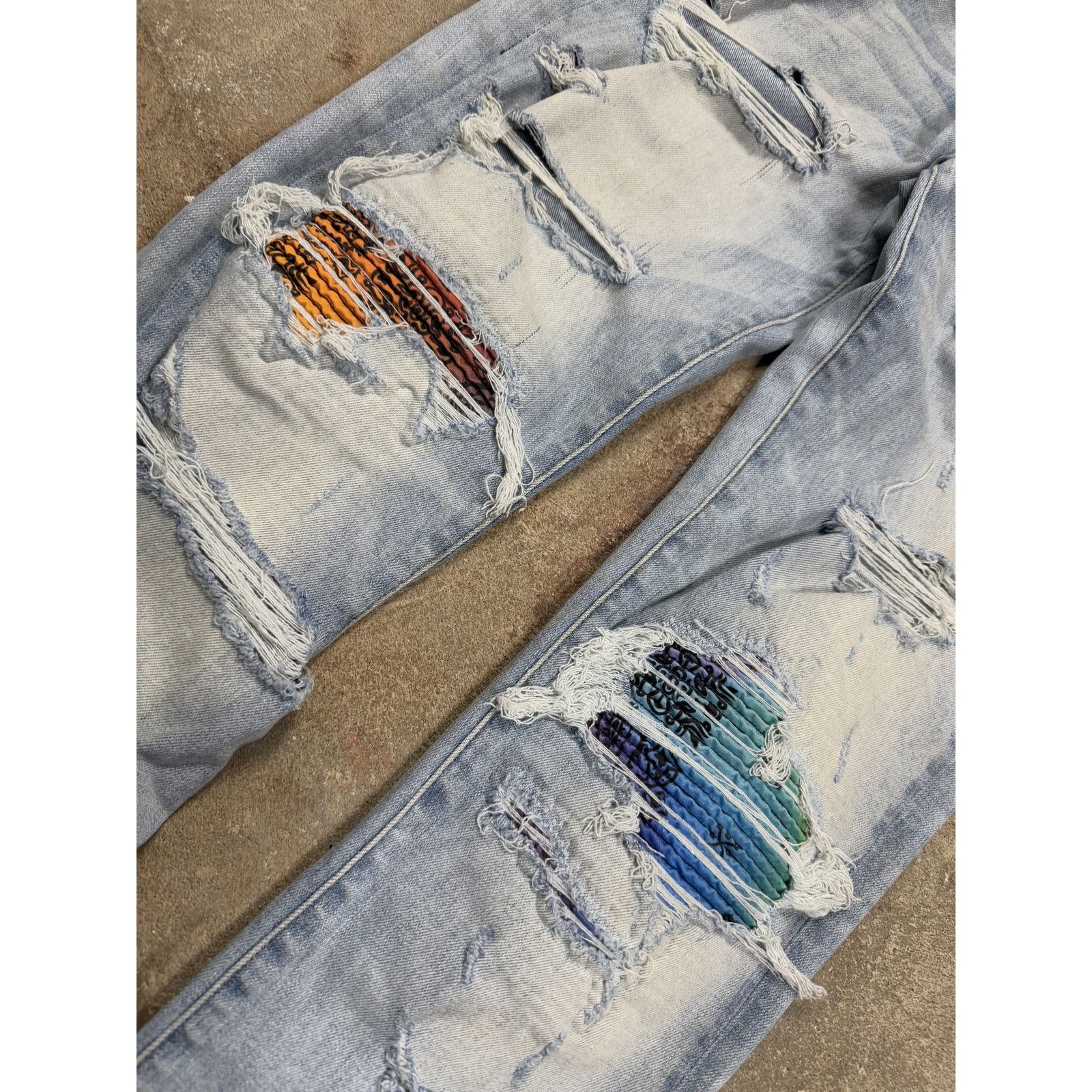 Amiri Amiri MX1 Light Wash Paisley Patch Multi Used 34 Size US 34 / EU 50 - 2 Thumbnail