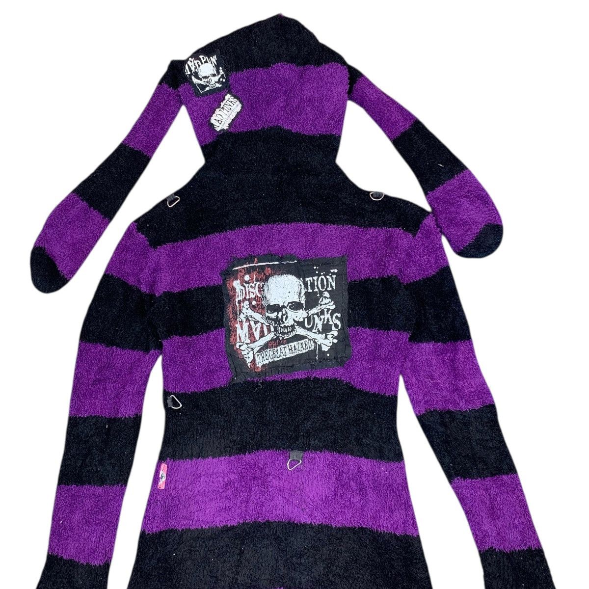 Japanese Brand Vintage Mad Punks Patchwork Cardigan Hoodie Sweater Gothic Size US S / EU 44-46 / 1 - 13 Thumbnail
