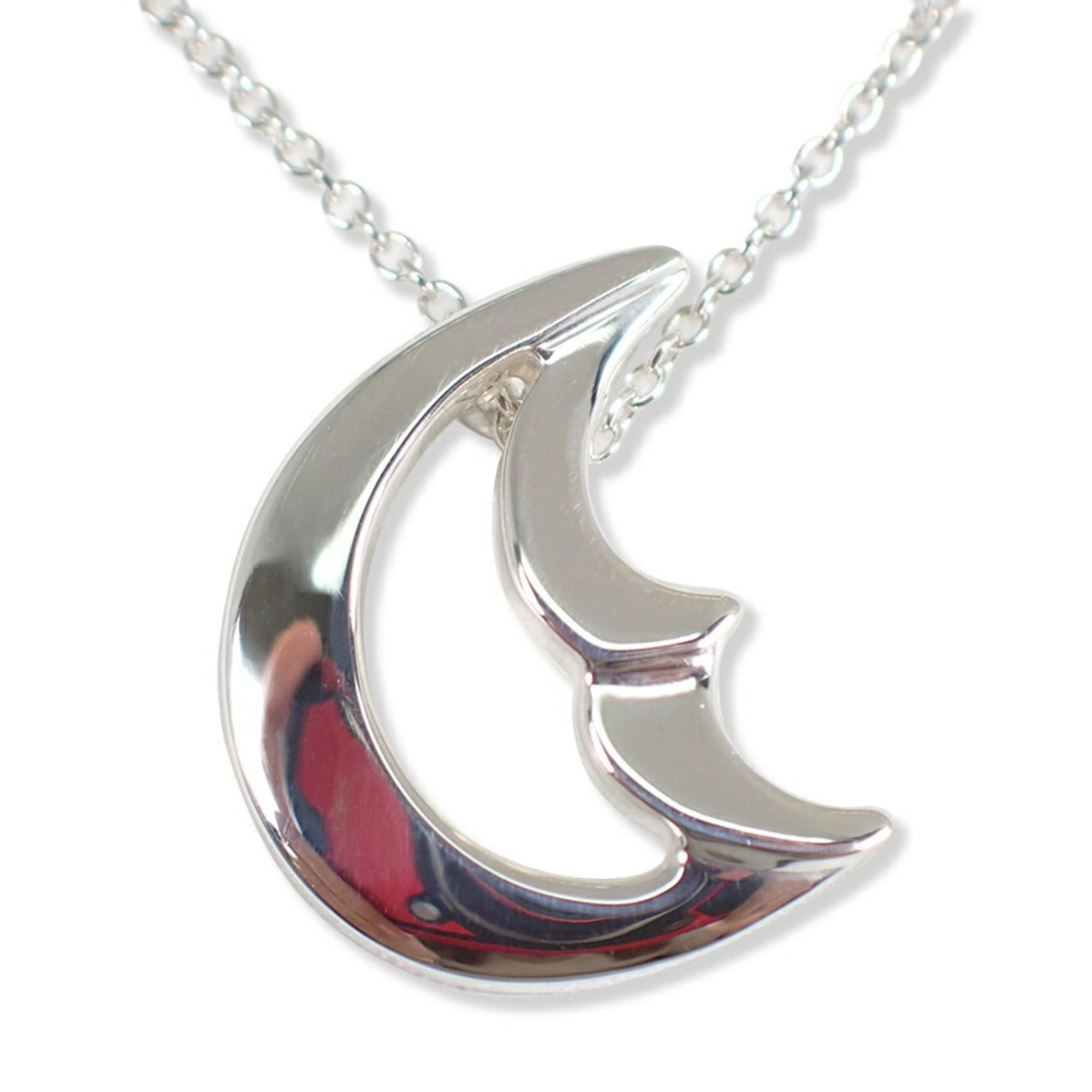 Tiffany & Co. TIFFANY 925 Crescent Moon Pendant Necklace Size ONE SIZE - 1 Thumbnail