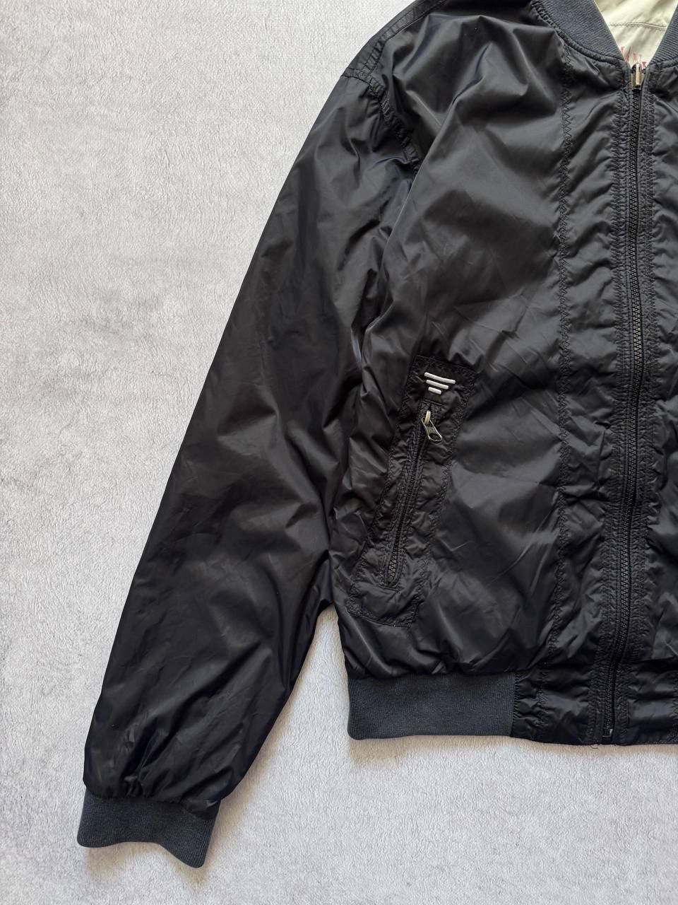 Armani Vintage Armani Jeans Reversible Nylon Bomber Jacket Size US S / EU 44-46 / 1 - 7 Thumbnail