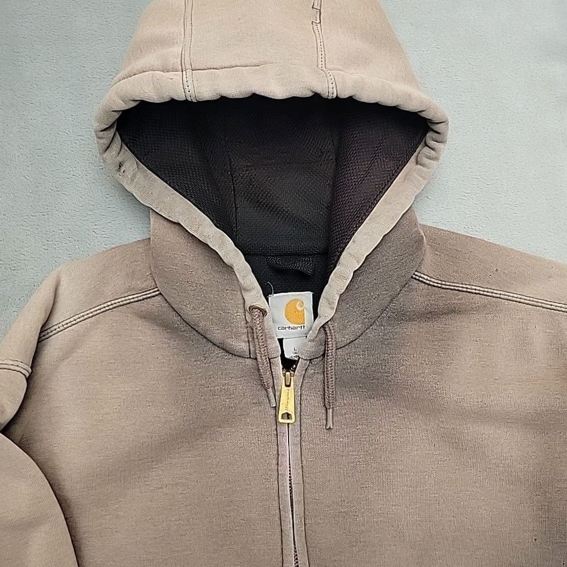 Carhartt Carhartt Hoodie Sweatshirt Mens Large Tall Brown Rain Defender Work Streetwear Size US L / EU 52-54 / 3 - 5 Thumbnail