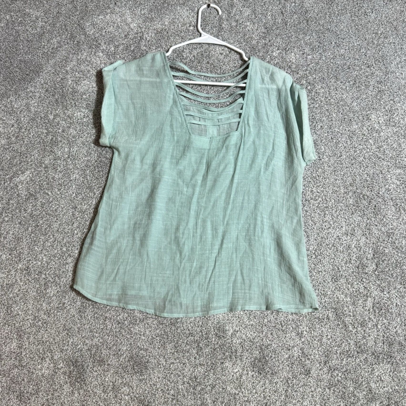 Vintage **Cottagecore Romantic Chic Boho Top Green Women's Medium Rayon** User: Cottagecore Romantic Chic Boho Top Green Women's Medium Rayon Size M / US 6-8 / IT 42-44 - 5 Thumbnail