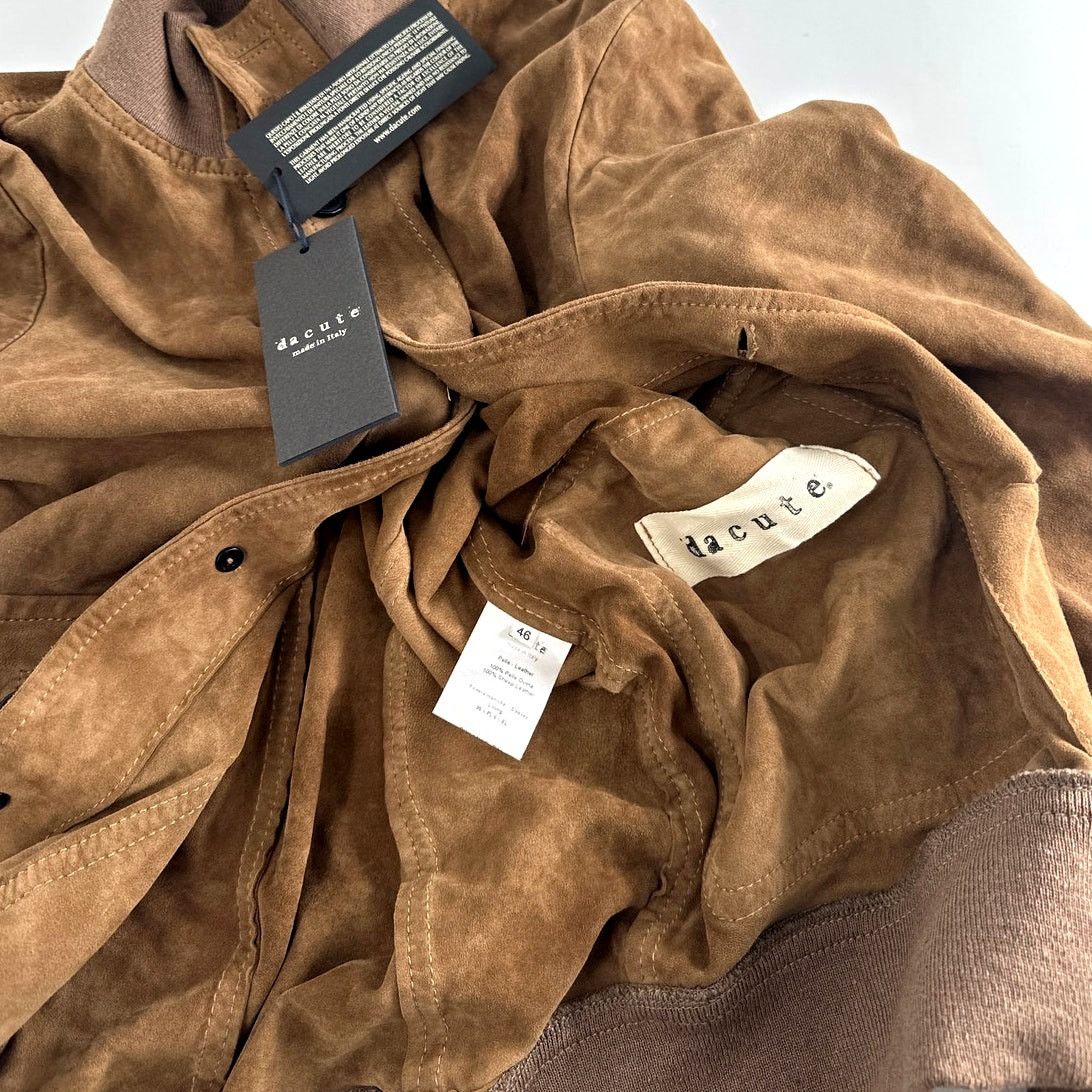 Dacute Dacute Men's Brown Suede Bomber Jacket Size 46 | Small Size US S / EU 44-46 / 1 - 5 Thumbnail