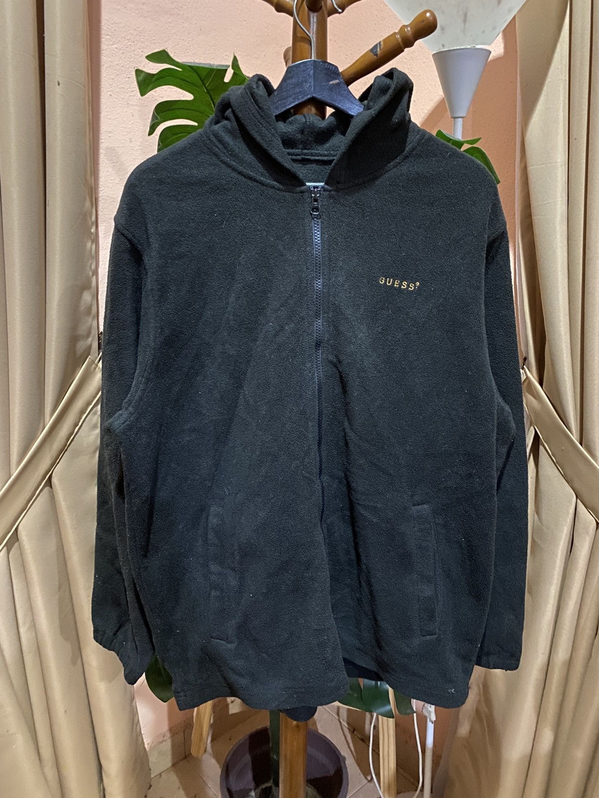Guess Vintage Guess Black Fleece Zip-Up Hoodie Made in Hong Kong Size US S / EU 44-46 / 1 - 3 Thumbnail