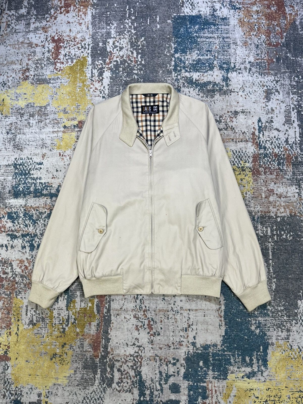 DAKS Vintage DAKS Golf Checked Lining Swing Collar Bomber Jacket Size US L / EU 52-54 / 3 - 2 Thumbnail