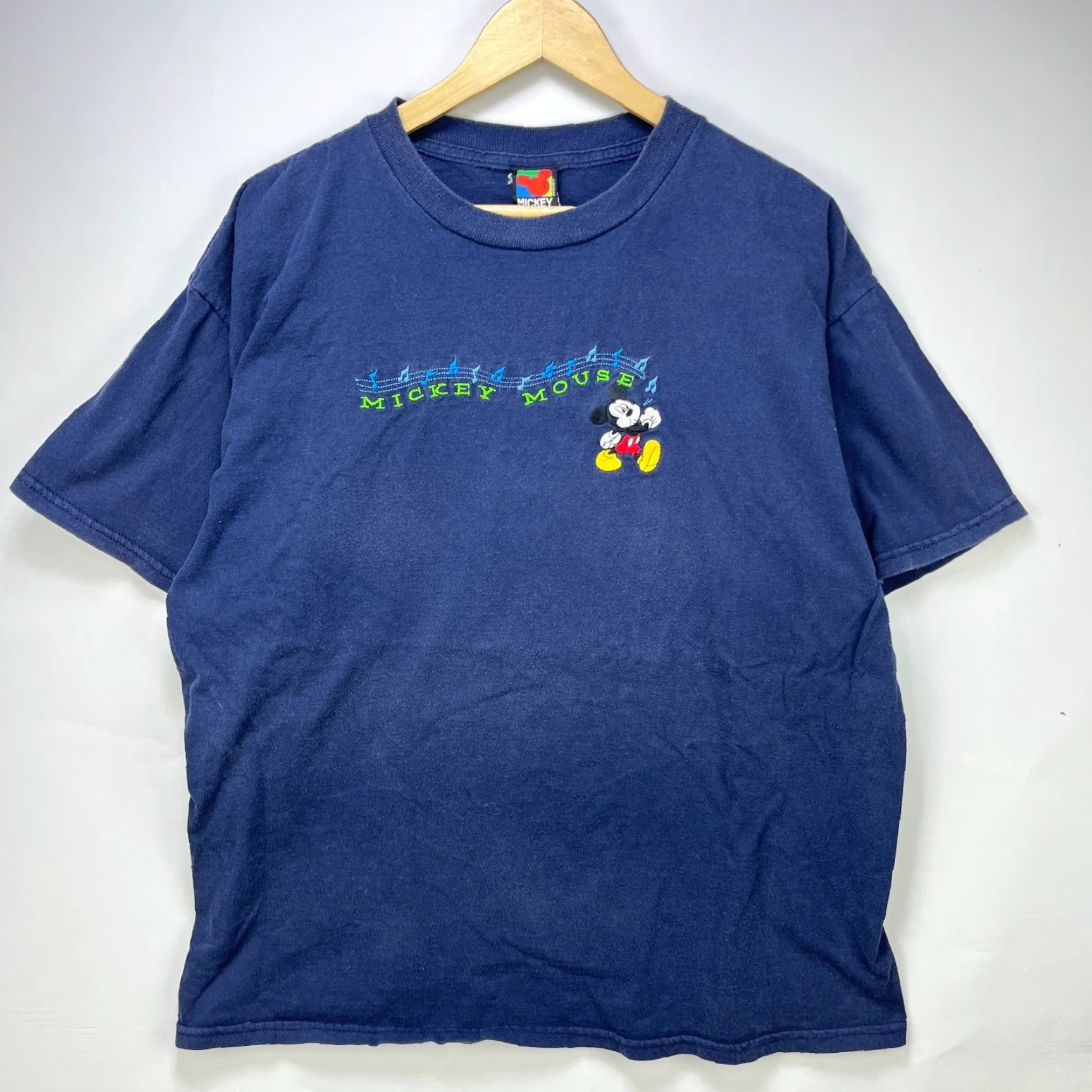 Disney VINTAGE Disney Mickey Mouse Embroidered T-Shirt XL Men Blue Size US XL / EU 56 / 4 - 2 Thumbnail