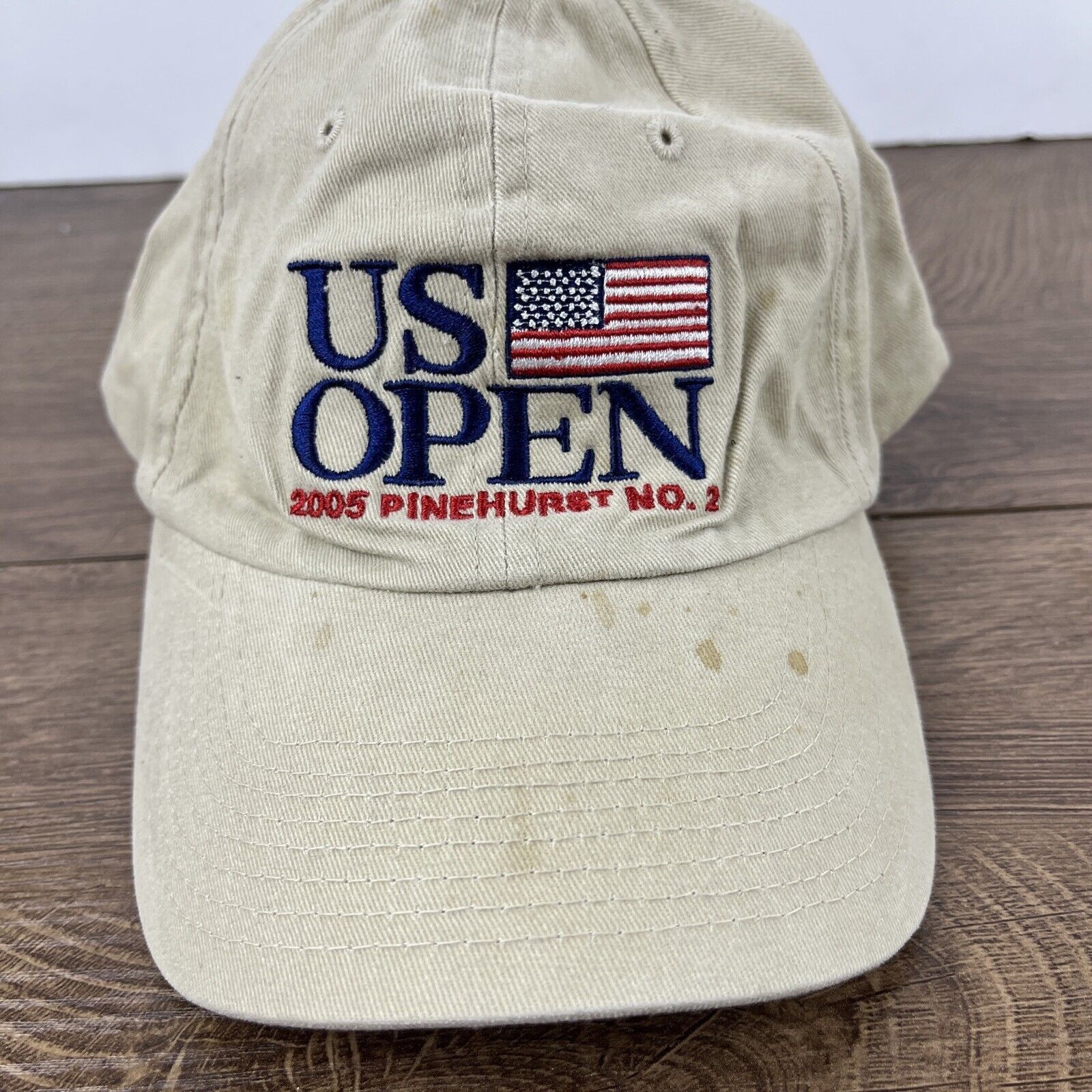 Other 2005 US Open Hat Pinehurst 2 Hat Tan Brown Hat Adjustable Ta Size ONE SIZE - 6 Thumbnail
