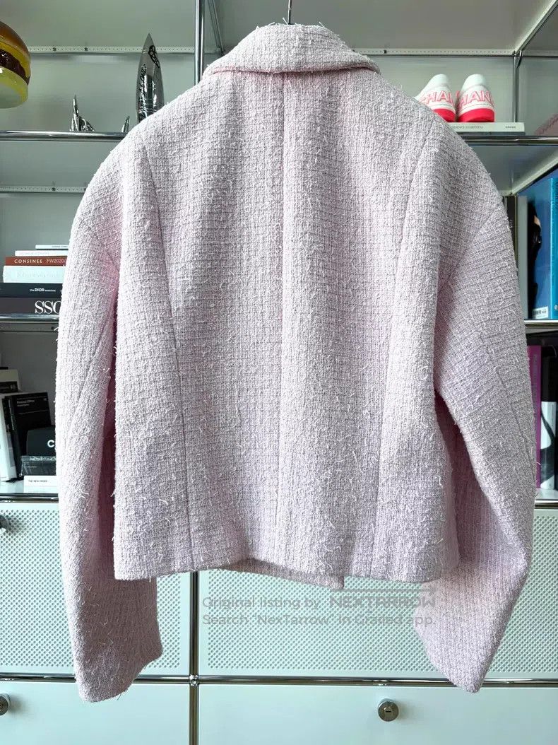Chanel Chanel 21S show style cherry blossom pink lapel double-bre Size XS / US 0-2 / IT 36-38 - 3 Thumbnail