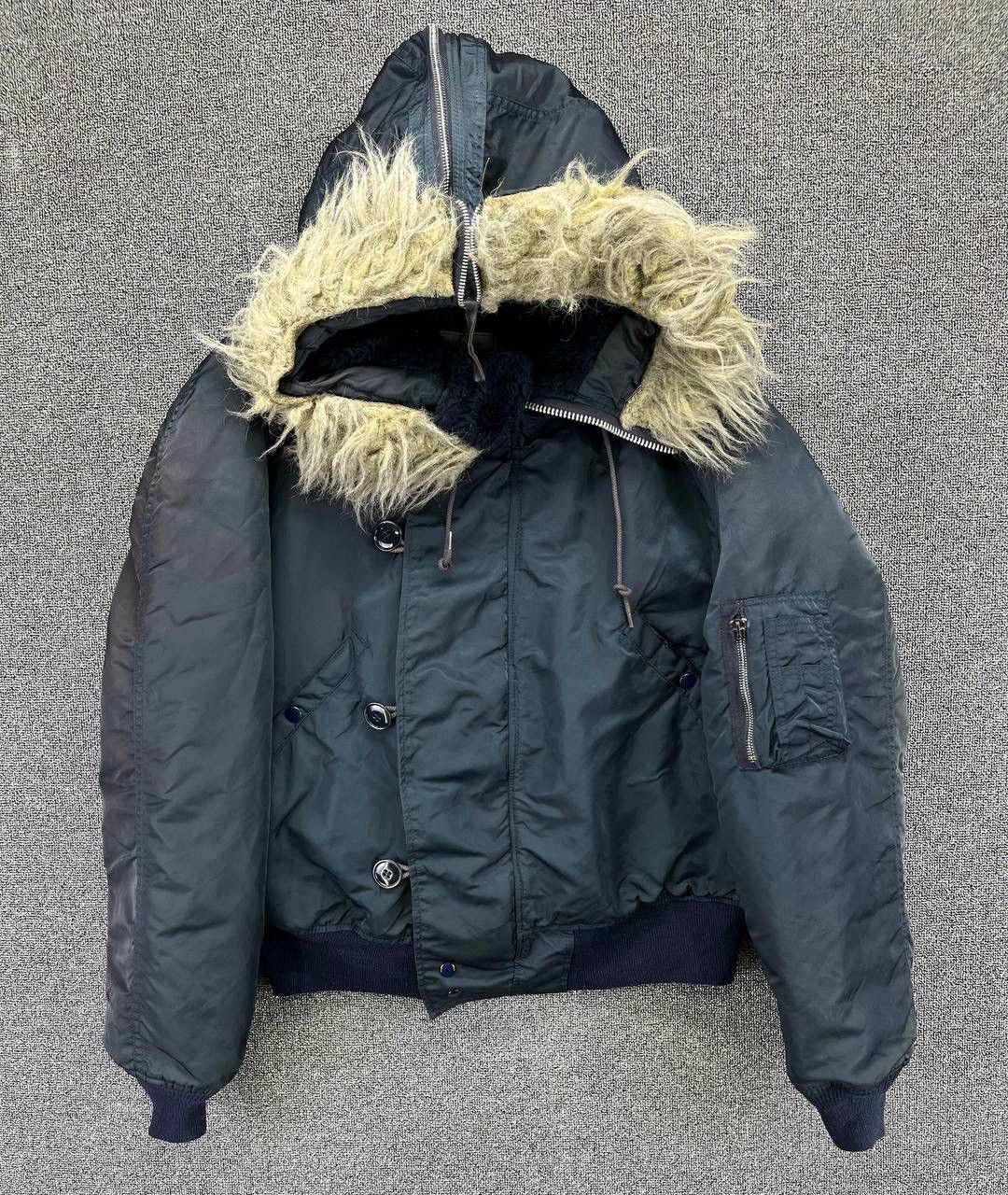 Alpha Industries Vintage Alpha Industries N-2B Attached Hood Flight Jacket Size US L / EU 52-54 / 3 - 2 Thumbnail