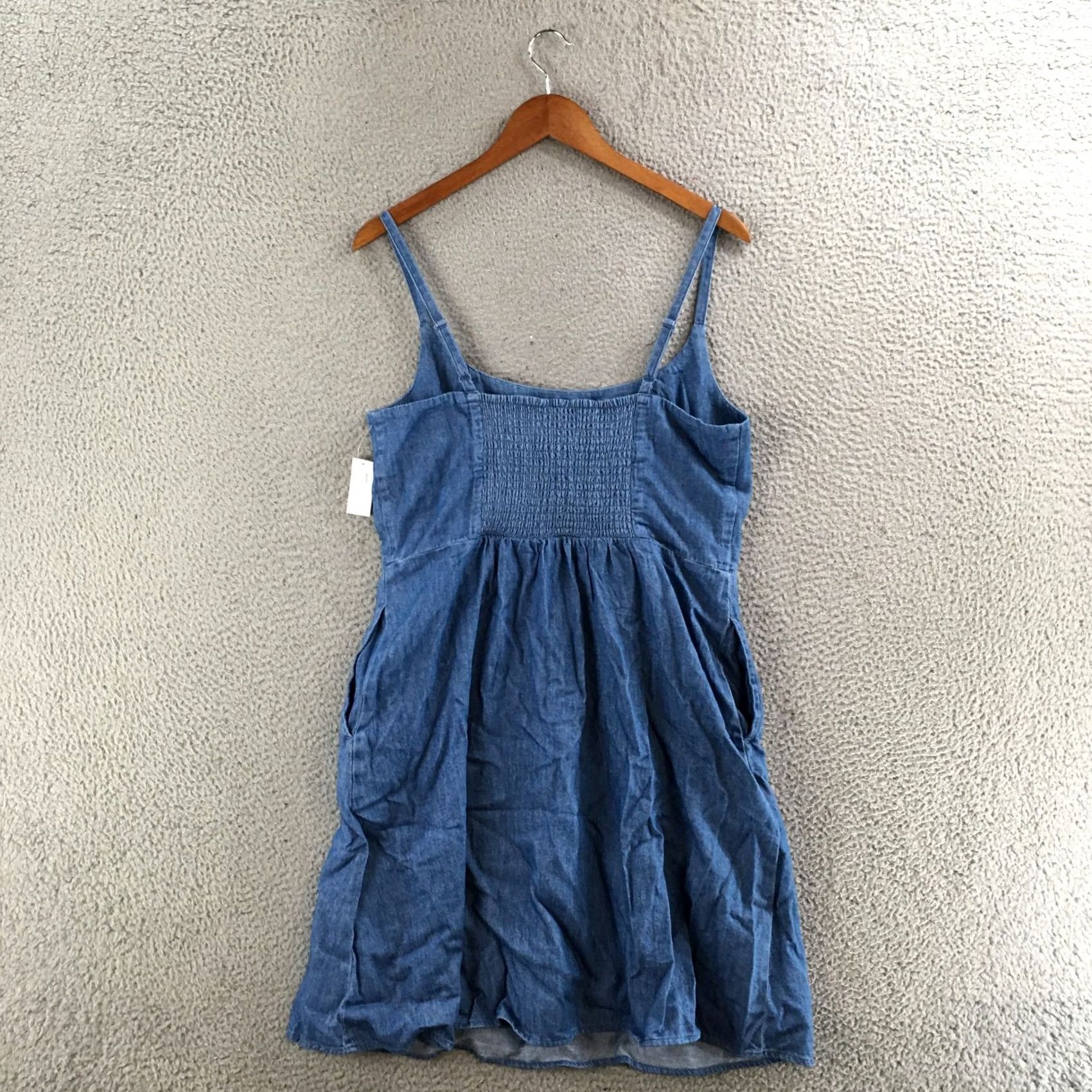 Old Navy Old Navy Dress Womens Large Tall Fit & Flare Smocked Sleeveless Cotton Blue NEW Size L / US 10 / IT 46 - 7 Thumbnail
