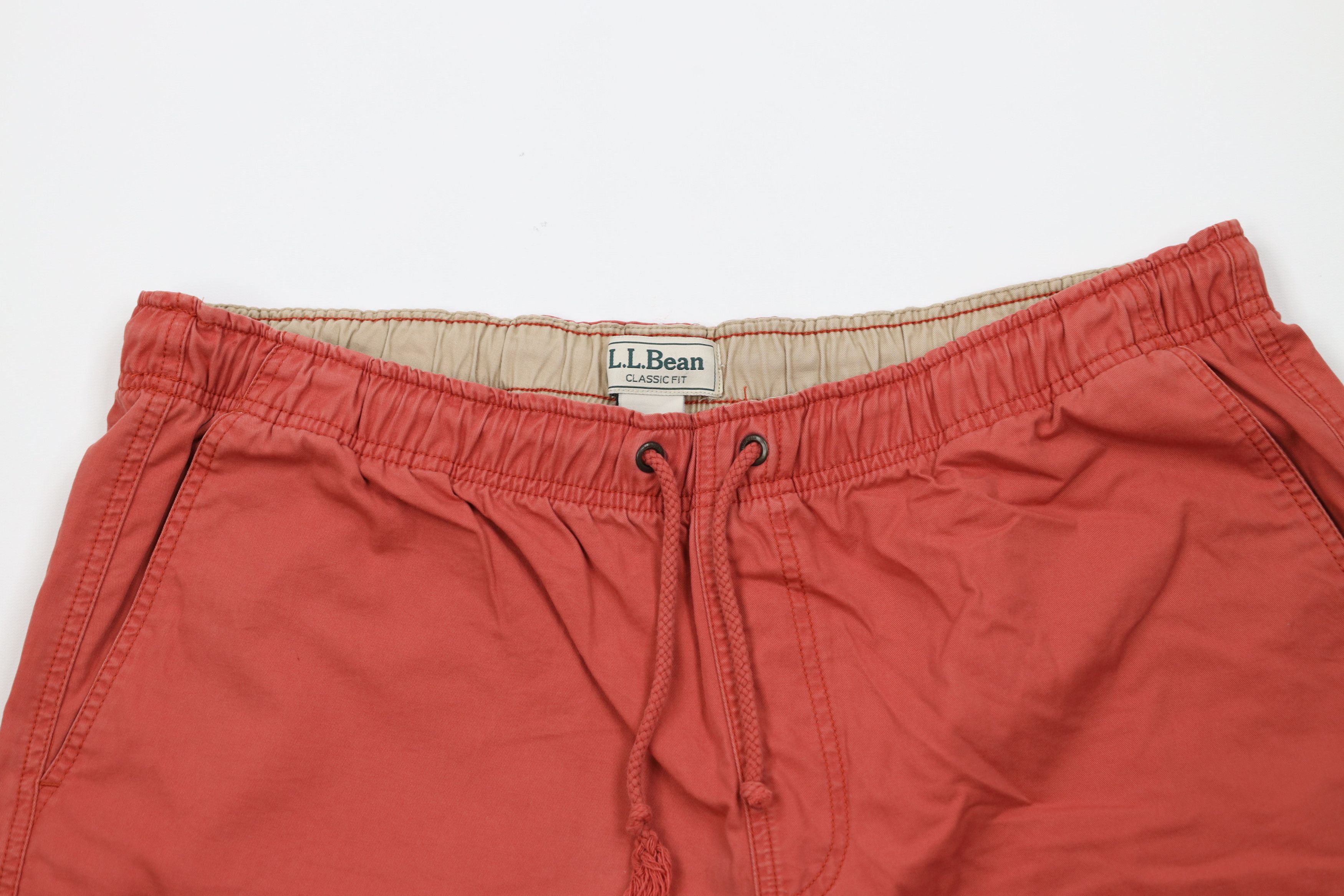 L.L. Bean Vintage LL Bean Blank Organic Cotton Above Knee Shorts Red Size US 36 / EU 52 - 2 Thumbnail